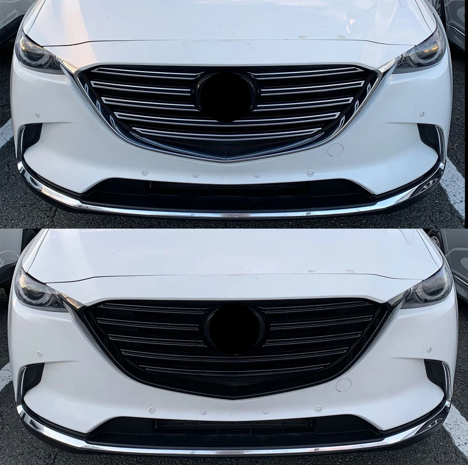 2016-2023 Mazda CX-9 Grille Overlay Gloss Black 10Pcs ABS Plastic - Image 5