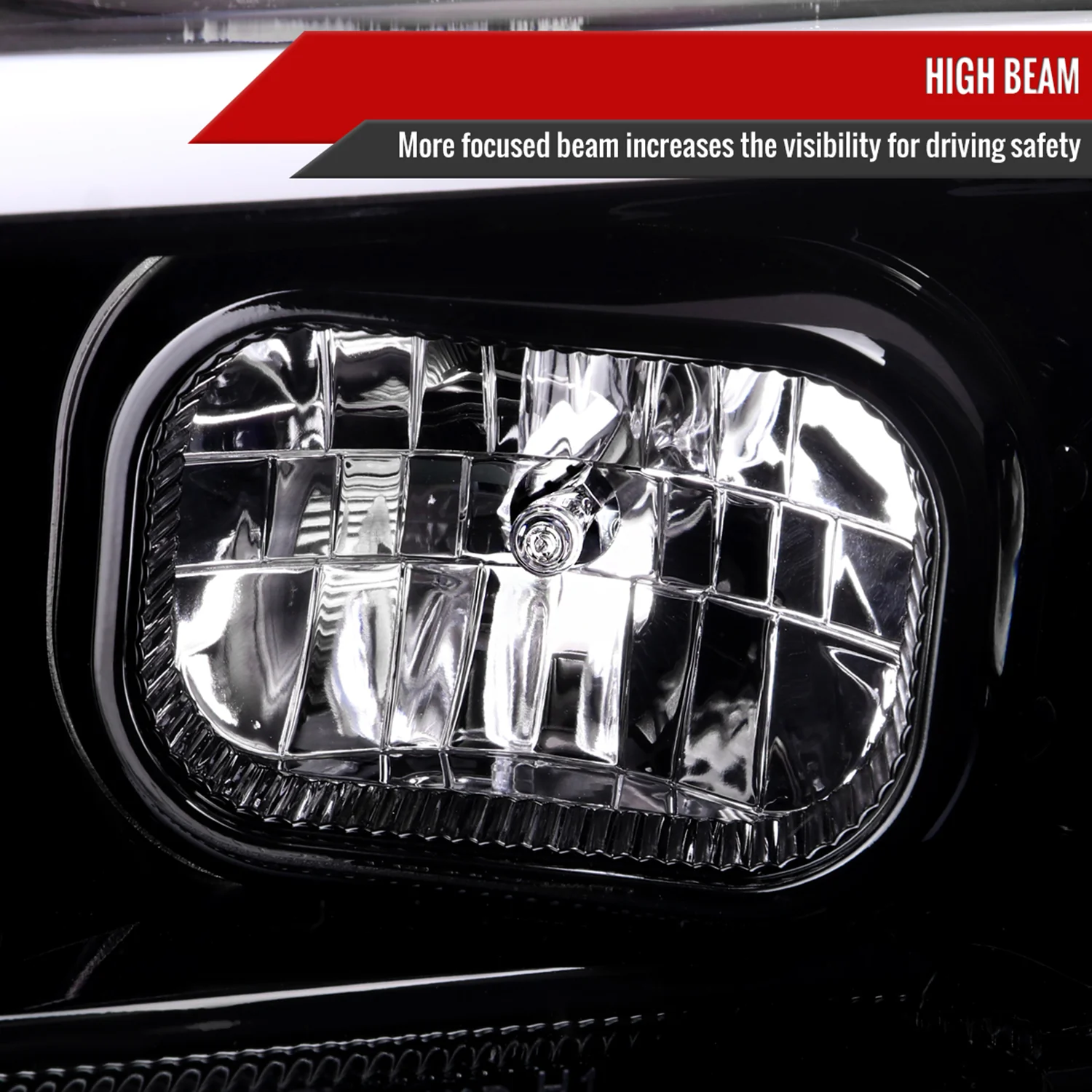 2016-2023 Toyota Tacoma Switchback LED C-Bar Projector Headlights Glossy Black - Image 4