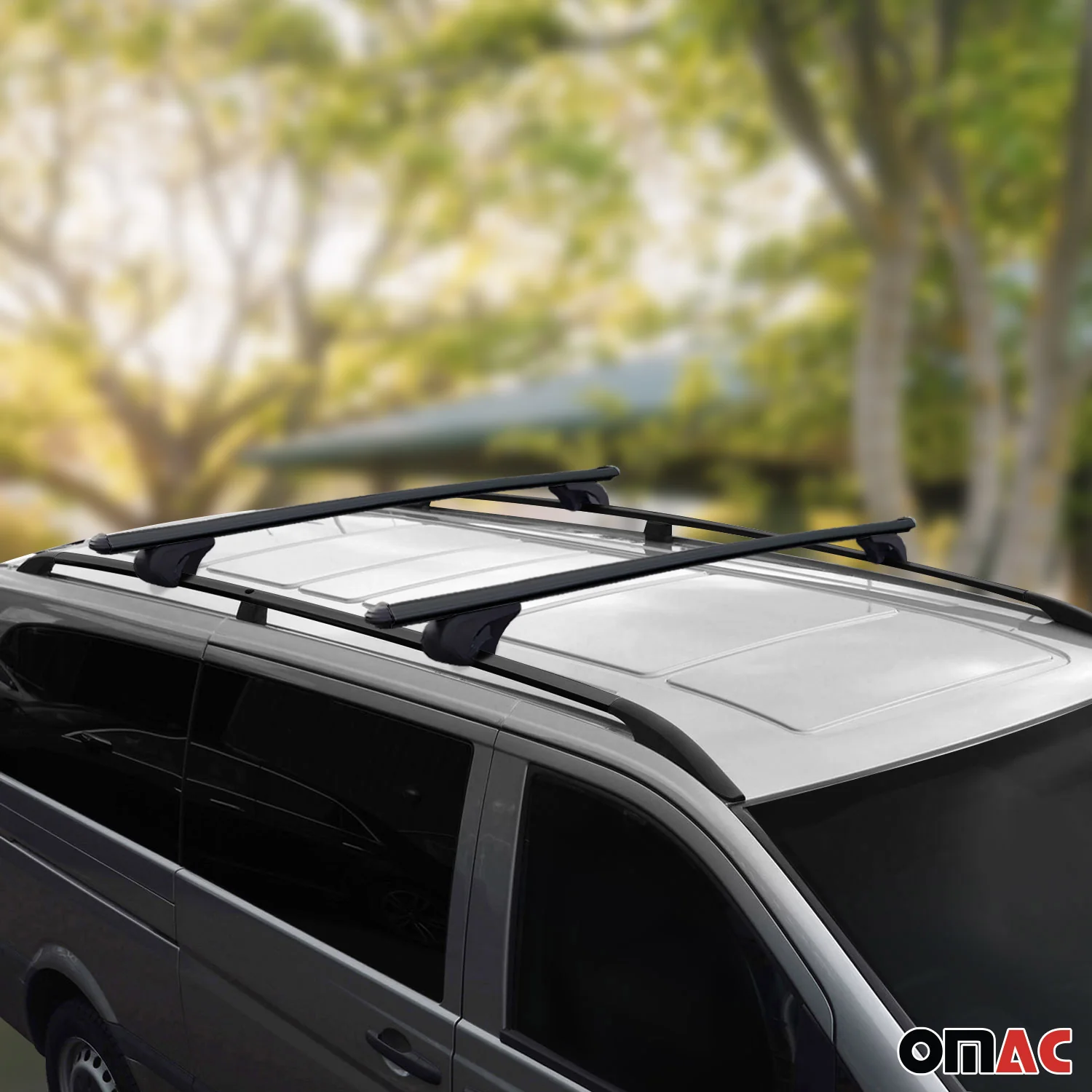 2016-2024 Mercedes Metris LWB Roof Racks & Roof Rack Rails Black - Image 2