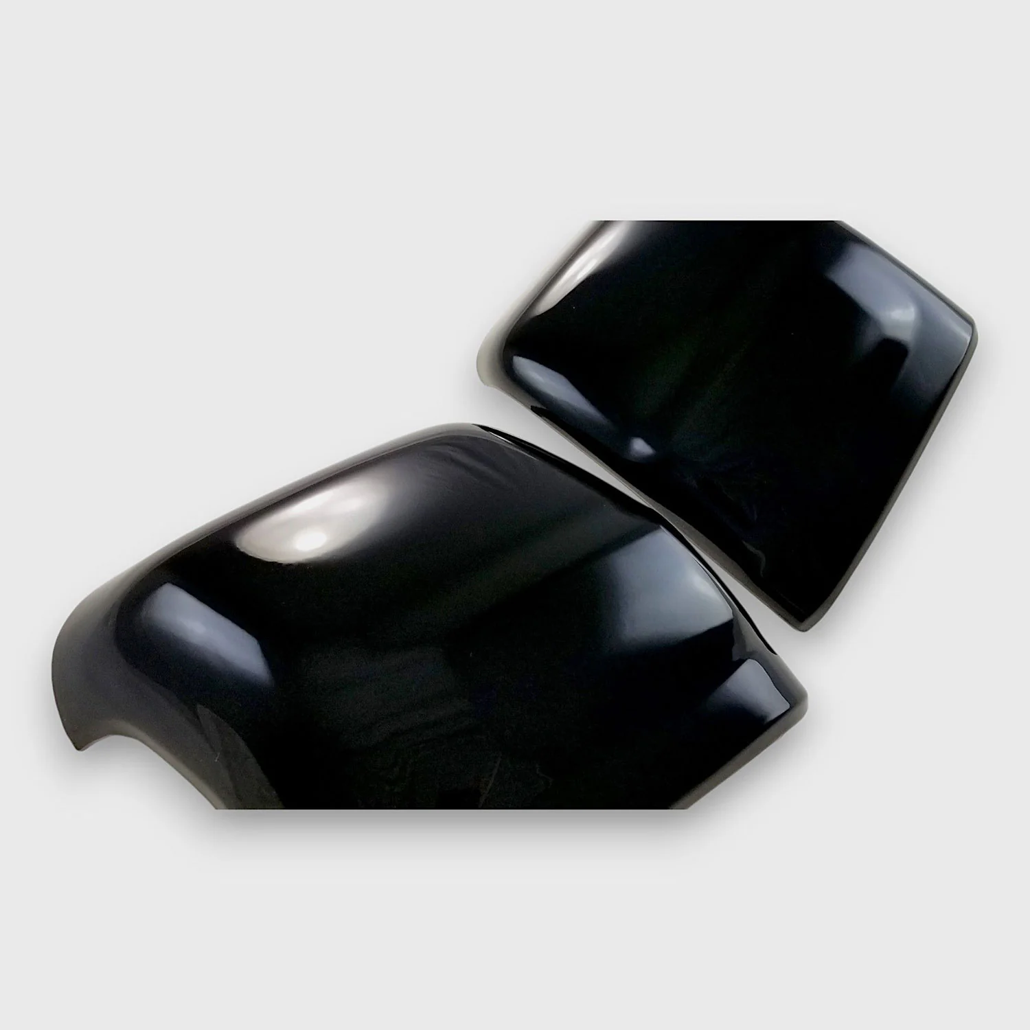 2016-2024 Nissan Titan XD Mirror Cover Caps Gloss Black 2Pcs ABS Plastic - Image 2