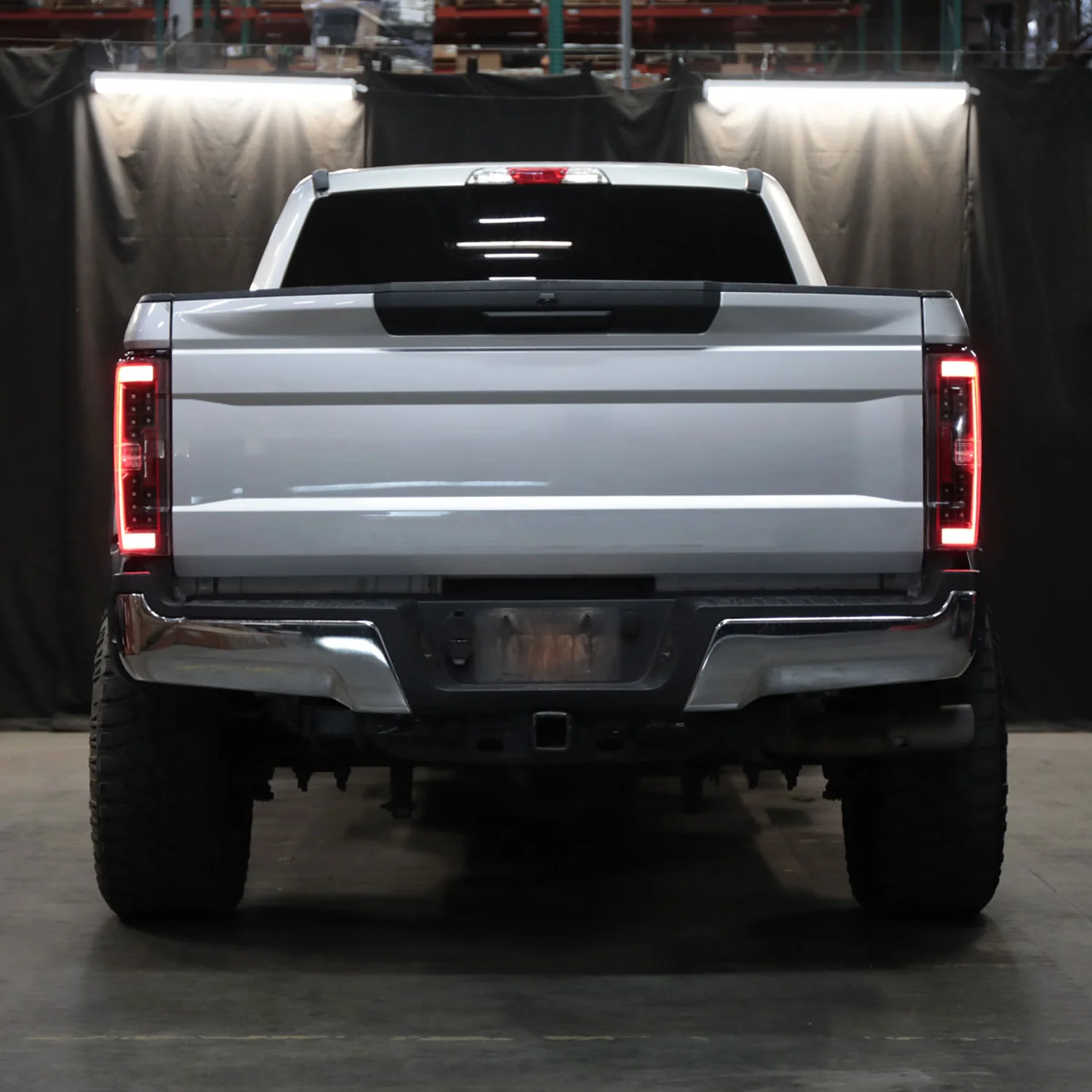 2017-2019 Ford F-250/350/450/550 Red LED Bar Tail Lights Matt Black/Clear - Image 10