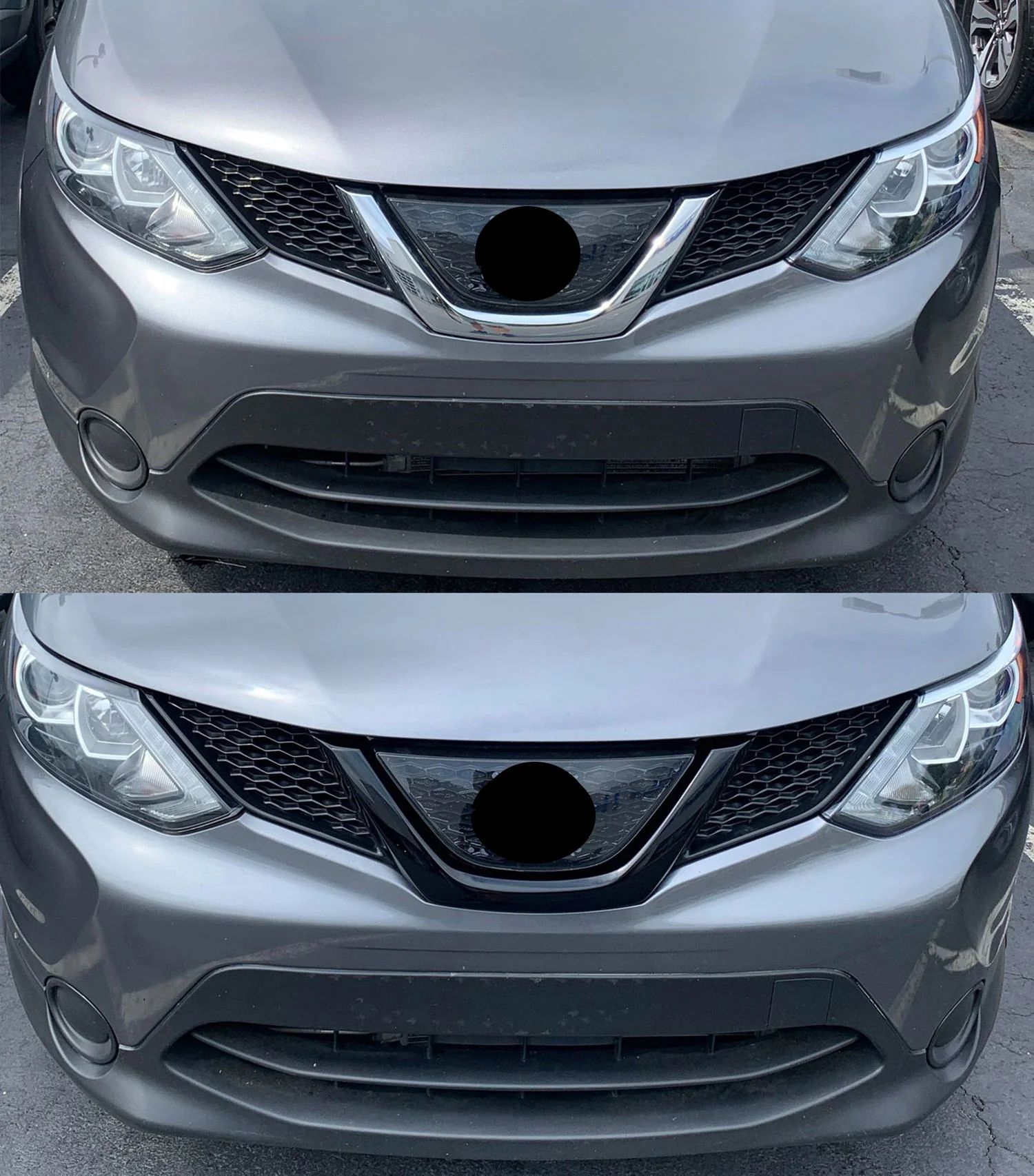 2017-2019 Nissan Rogue Sport Grille Overlay Gloss Black 1Pcs ABS Plastic - Image 5