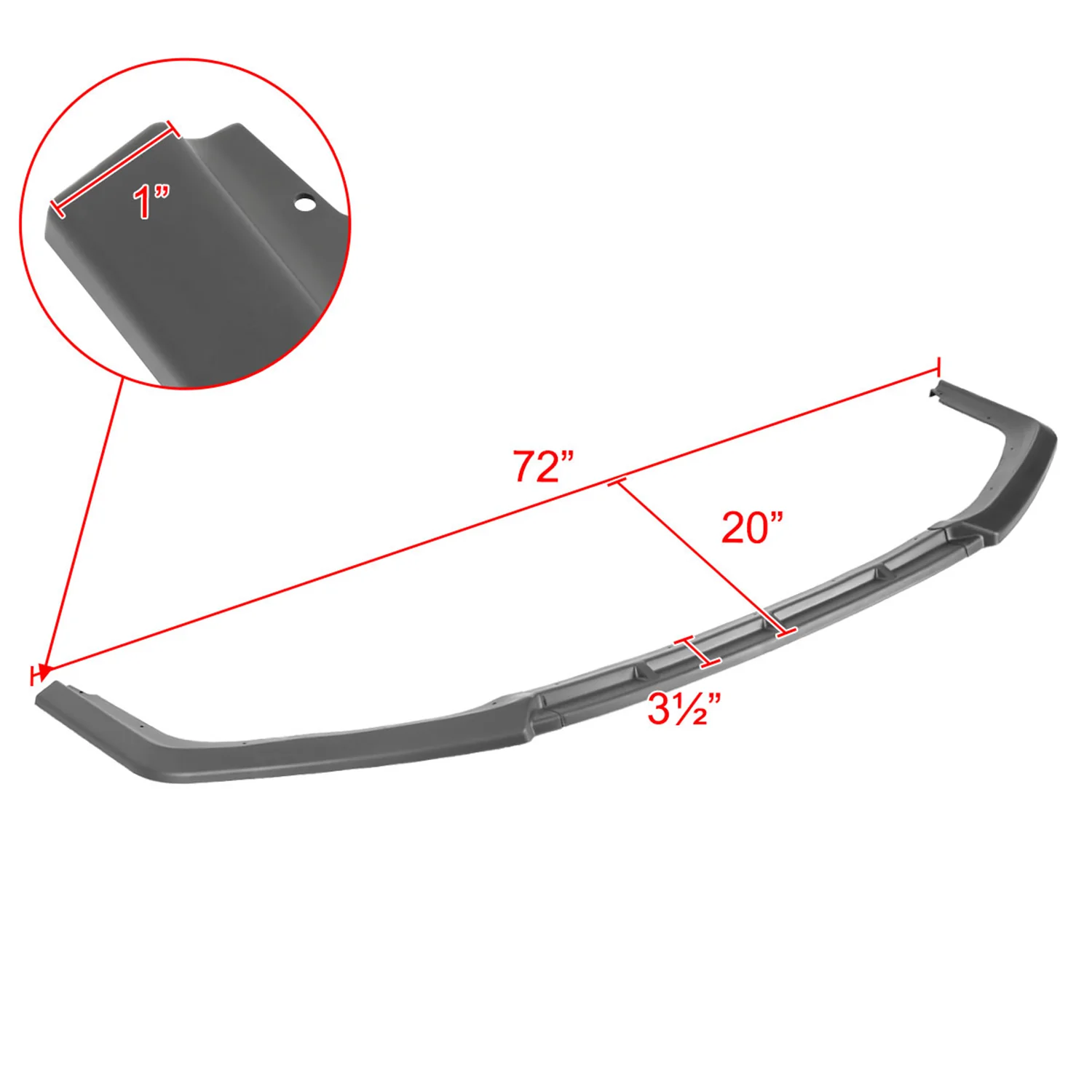 2017-2021 Honda Civic Si Matte Black 3Pcs Front Bumper Lip Spoiler Kit - Image 2