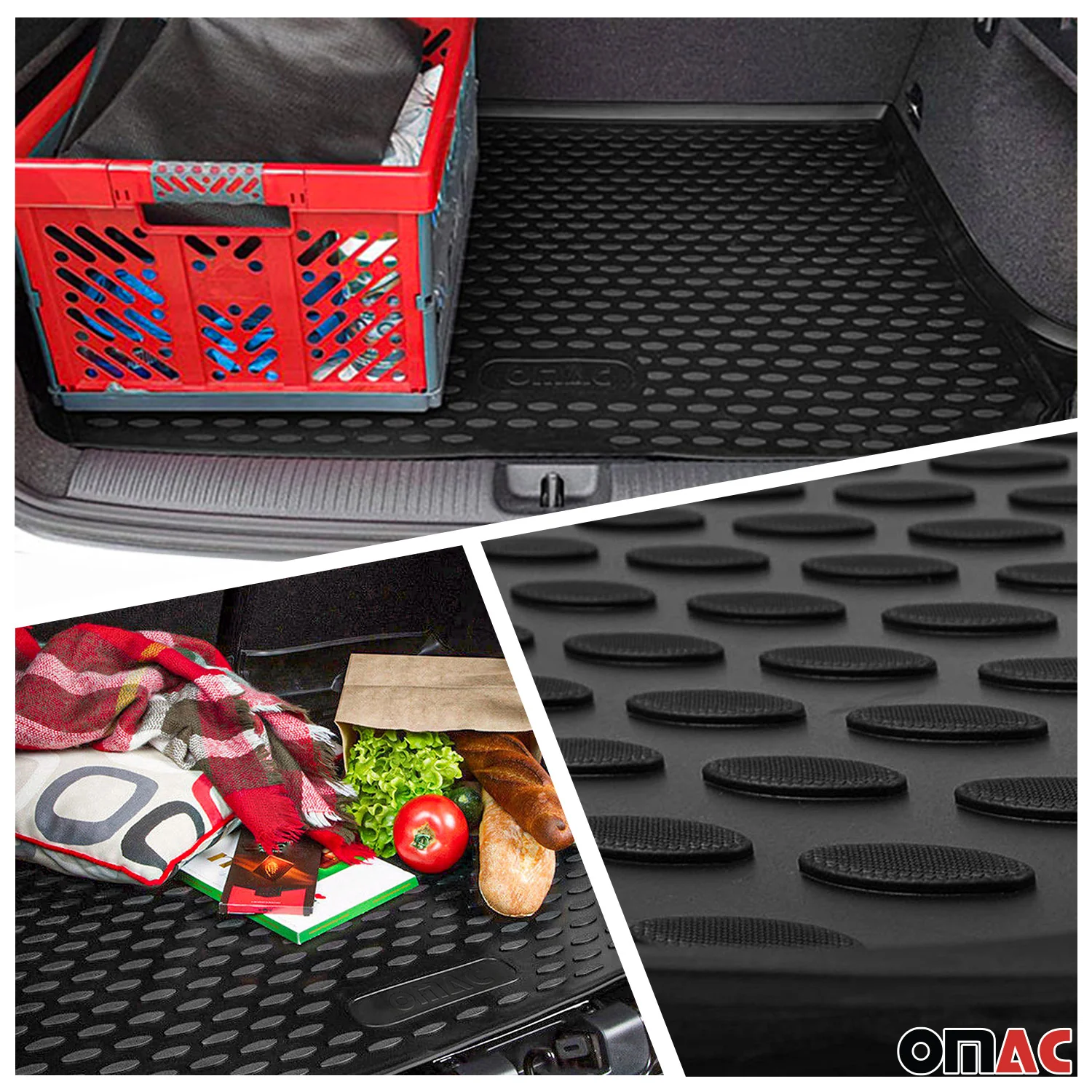 2017-2026 Tesla Model 3 Floor Mats & Cargo Liner Full Set Black - Image 3