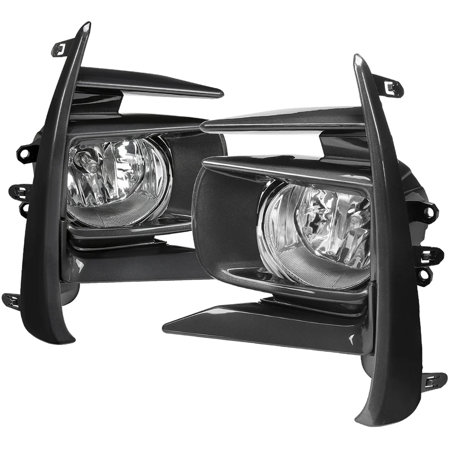 2018-2019 Toyota Sienna H11 Fog Lights Kit Chrome Housing/Clear Lens