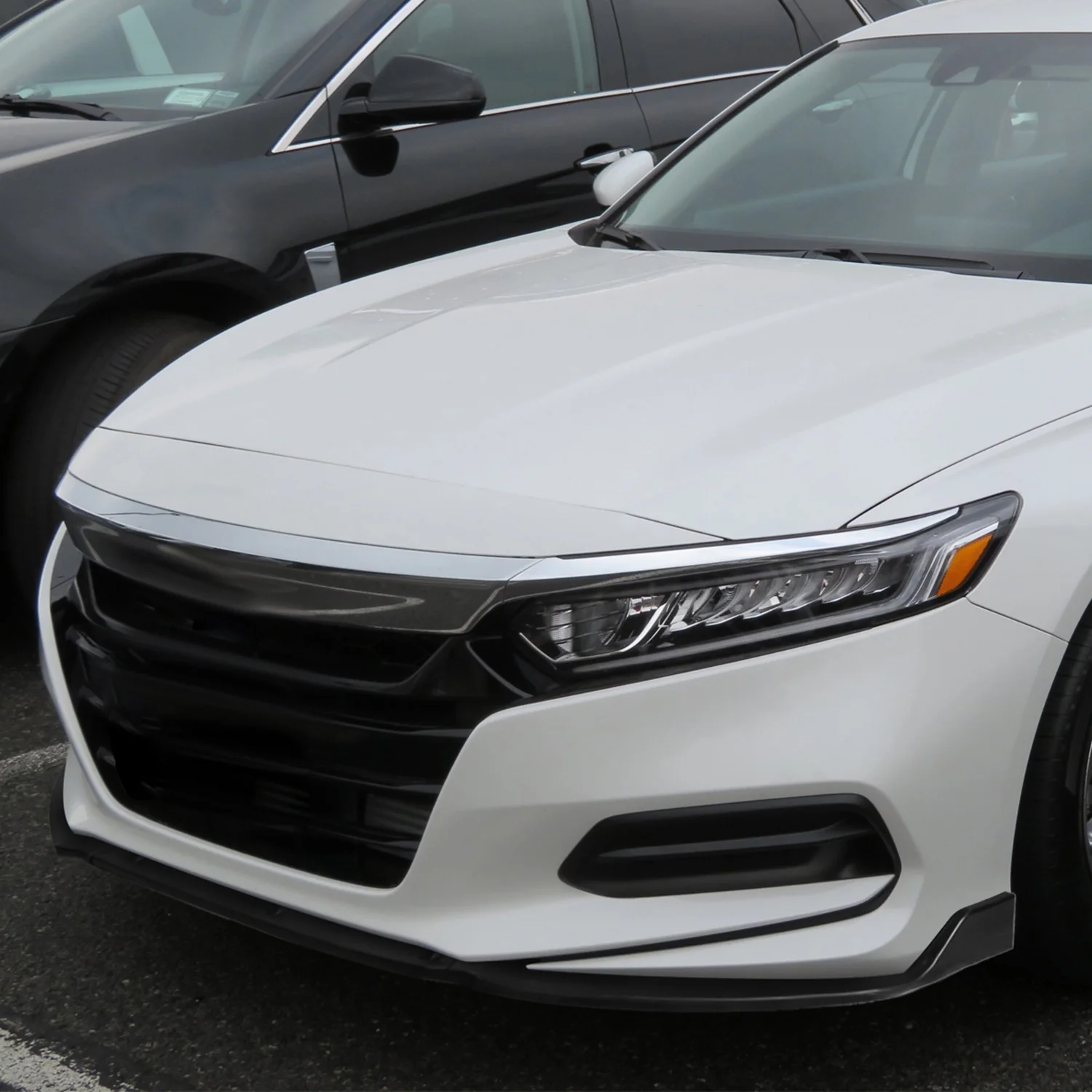 2018-2020 Honda Accord Matte Black Polypropylene 3Pcs Front Bumper Lip - Image 10