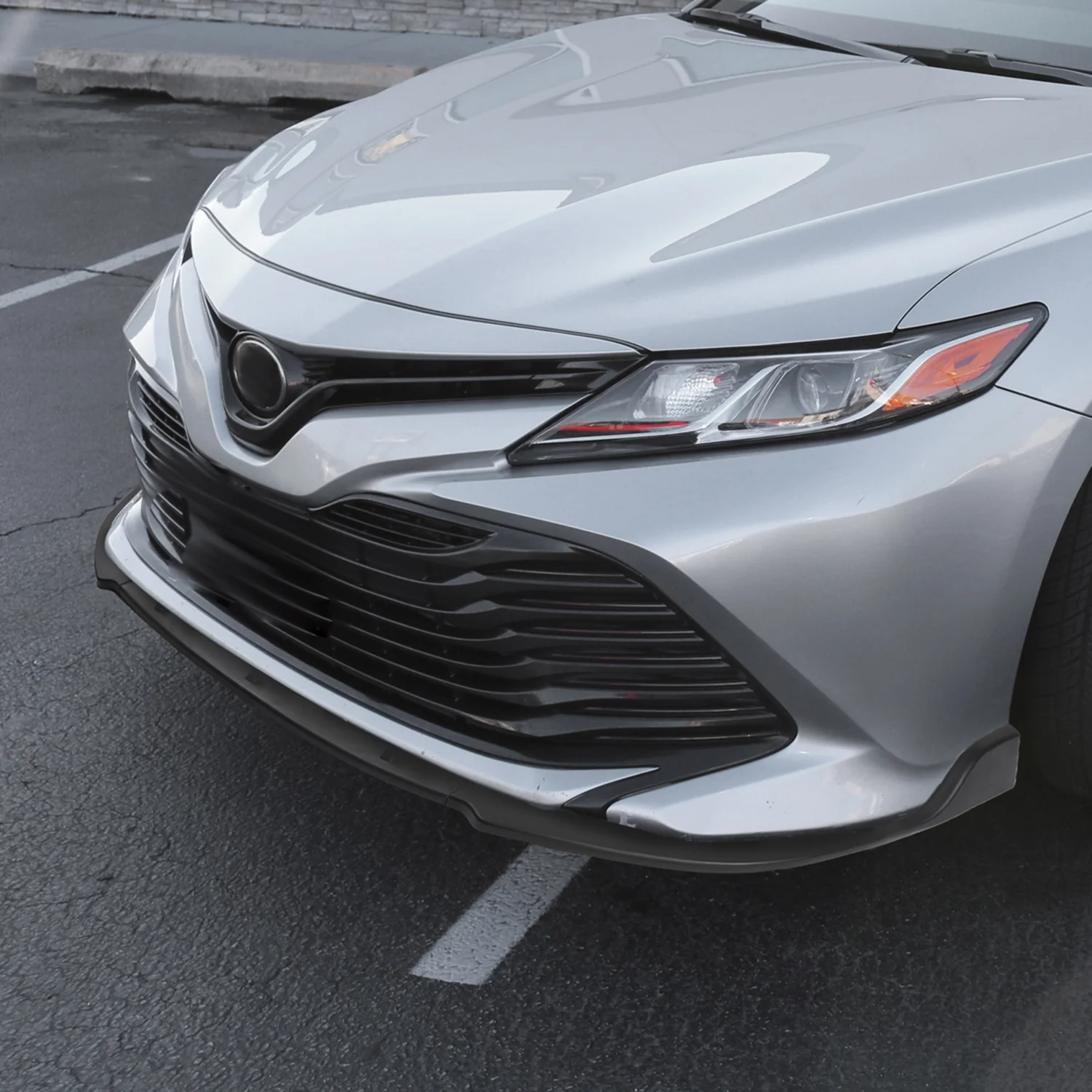 2018-2020 Toyota Camry SE/XSE/LE/XLE Matte Black ABS 3Pcs Bumper Lip - Image 10