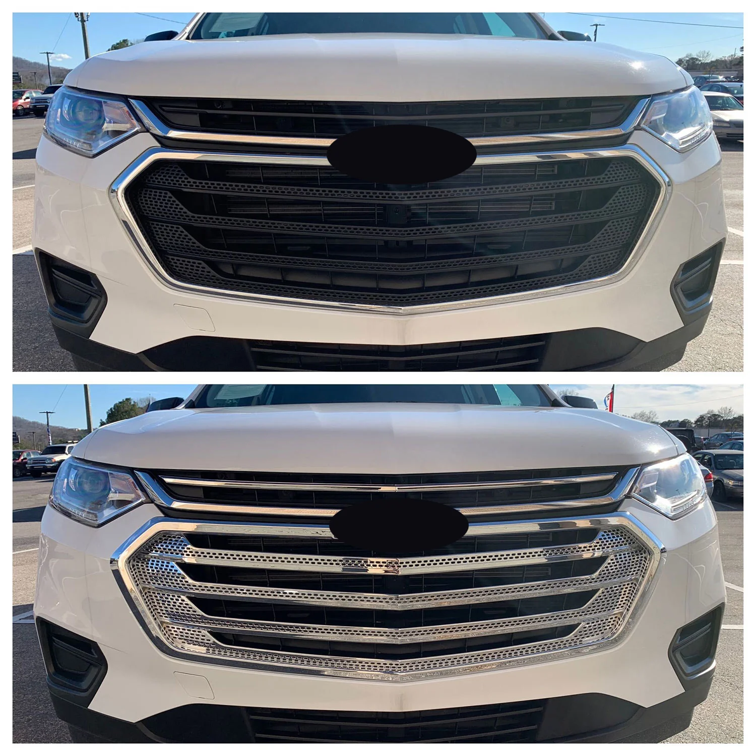 2018-2021 Chevrolet Traverse Grille Overlay Chrome 4Pcs ABS Plastic - Image 5