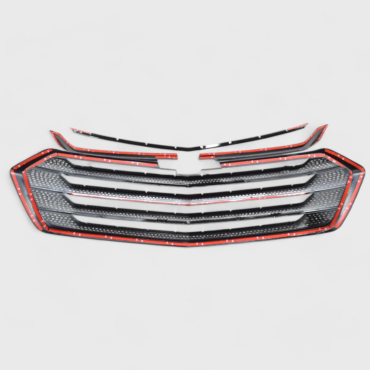 2018-2021 Chevrolet Traverse Grille Overlay Gloss Black 4Pcs ABS Plastic - Image 3