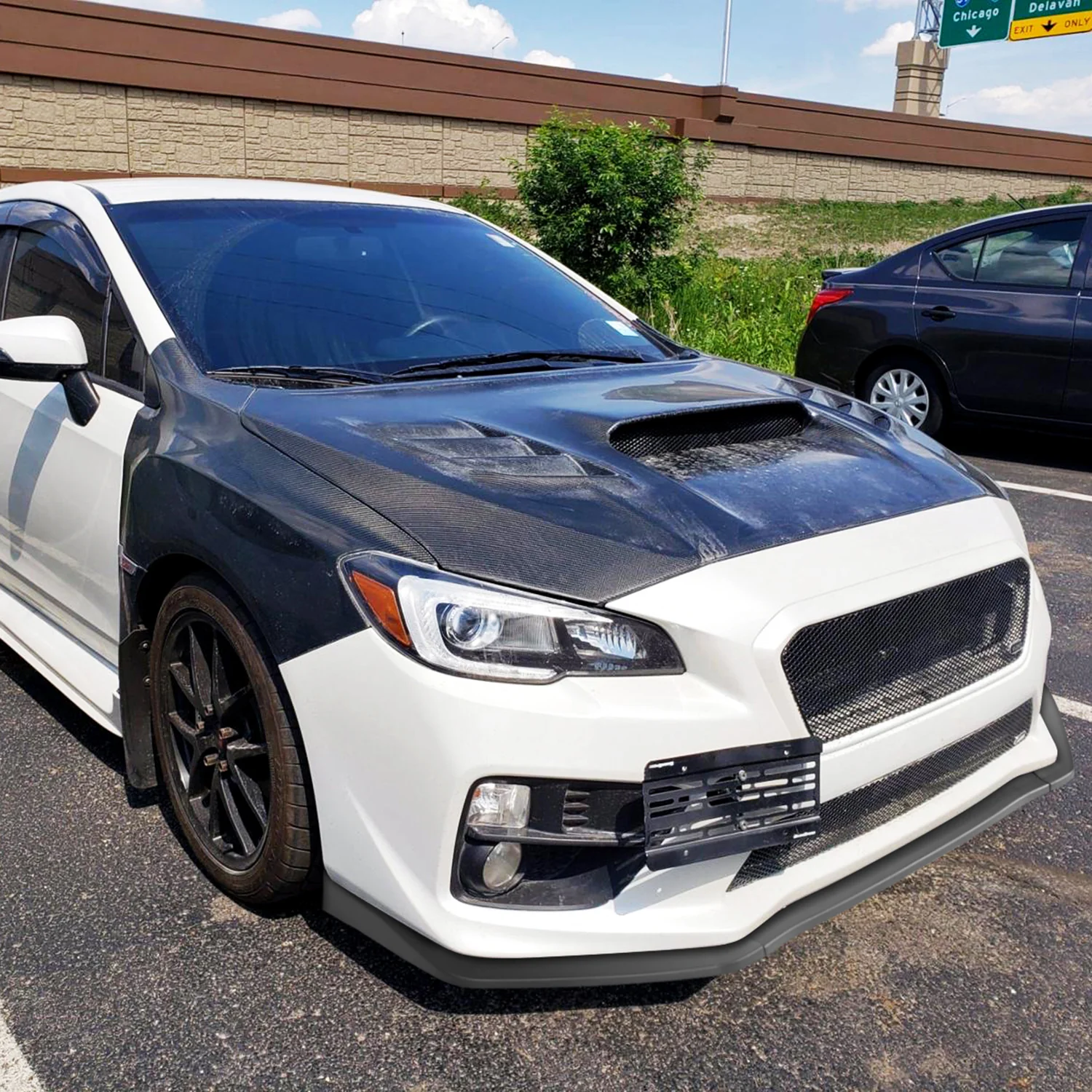 2018-2021 Subaru WRX/STI Matte Black 3Pcs Front Bumper Lip Splitter Kit - Image 10