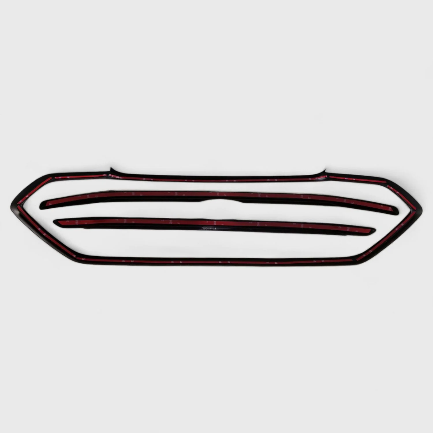 2018-2022 Ford Ecosport Grille Overlay Gloss Black 3Pcs ABS Plastic - Image 3