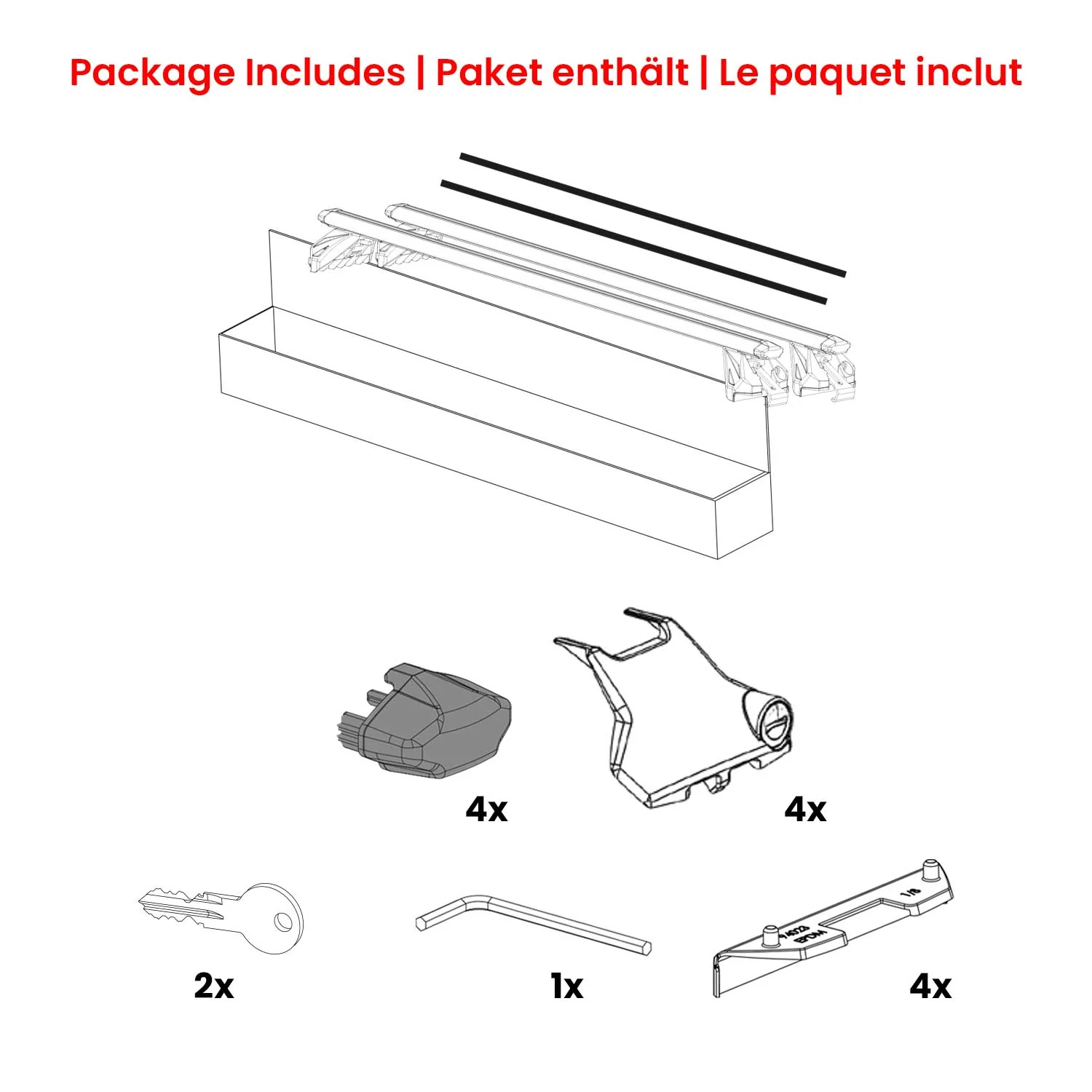2018-2024 Jaguar E-Pace Roof Rack Cross Bars Silver - Image 8