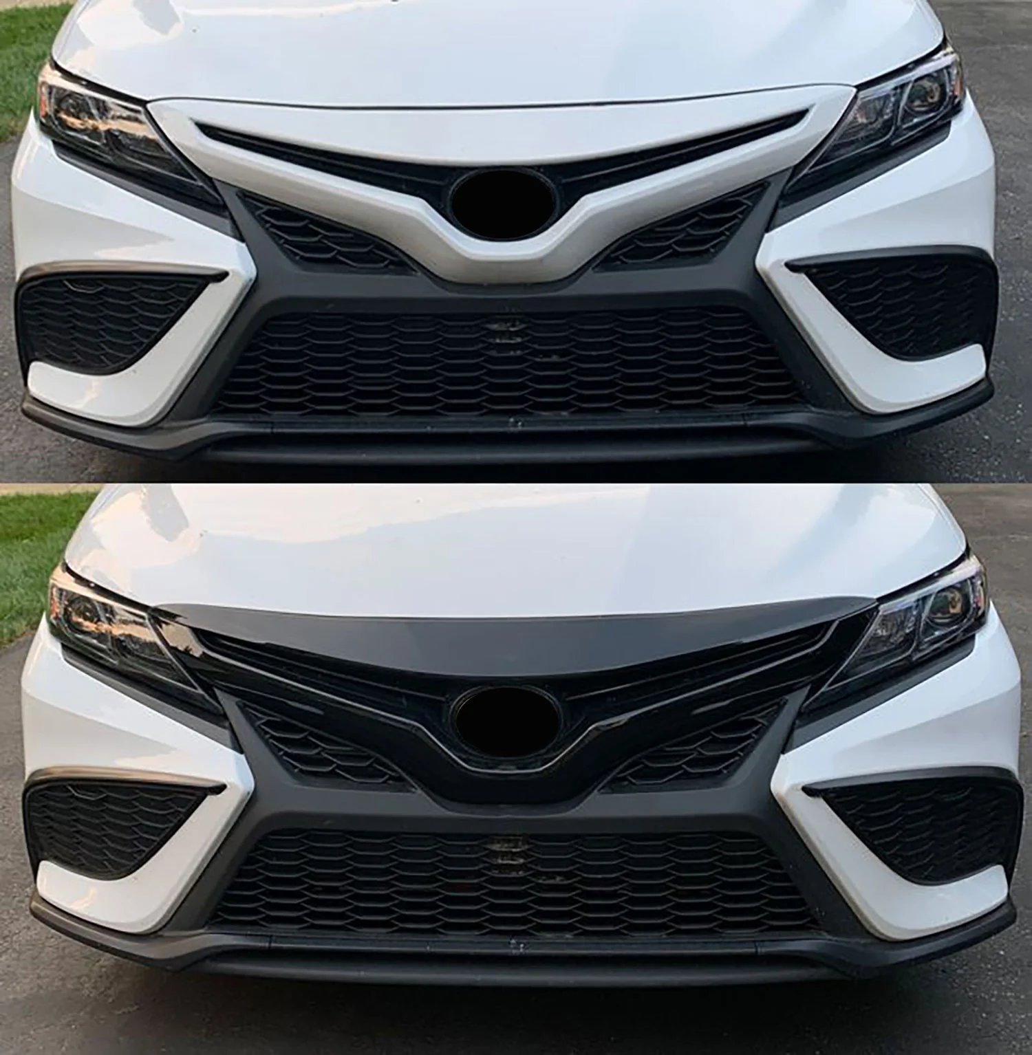 2018-2024 Toyota Camry Grille Overlay Gloss Black 1Pcs ABS Plastic - Image 5