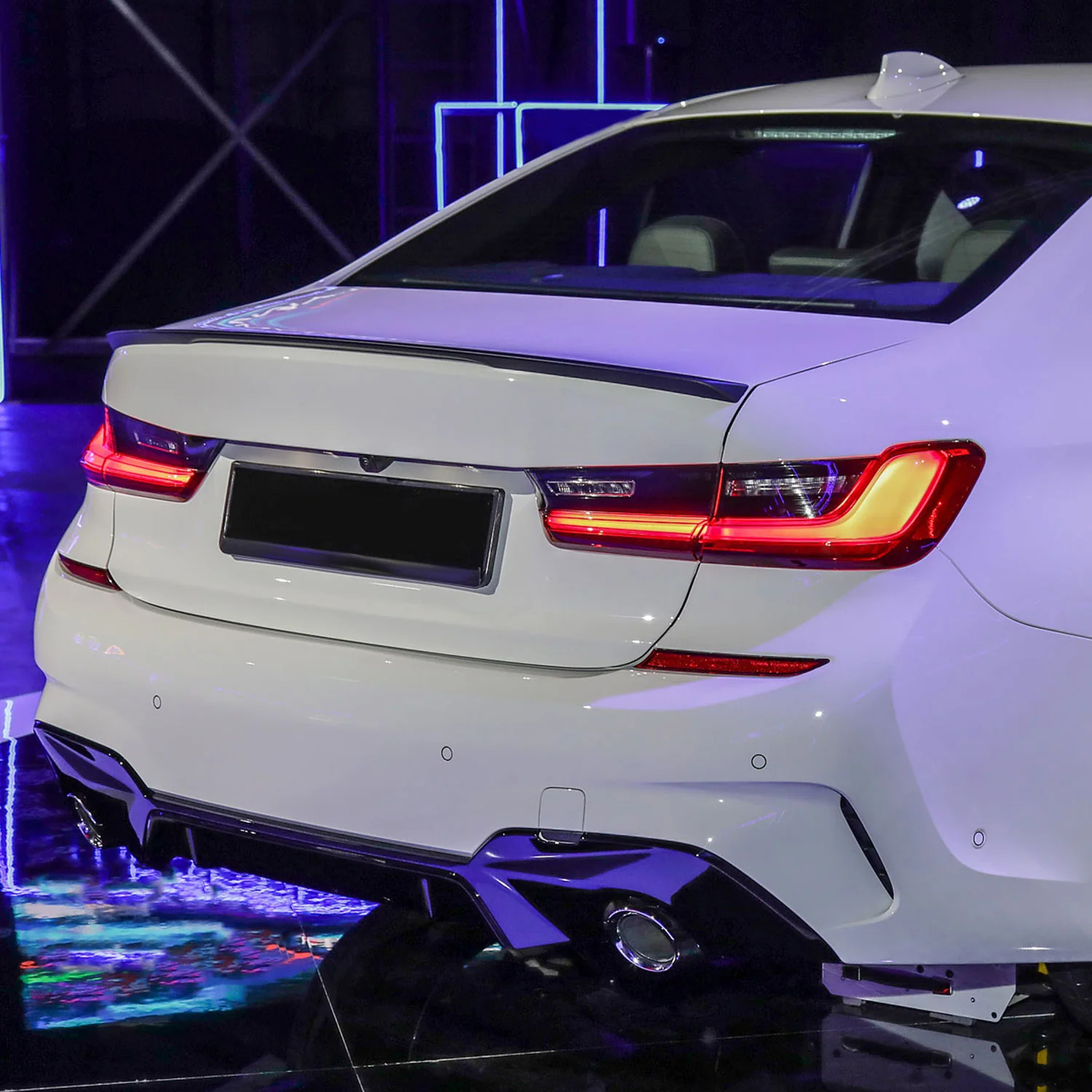 2019-2020 BMW G20 3 Series Sedan Matte Black ABS Rear Trunk Spoiler - Image 10