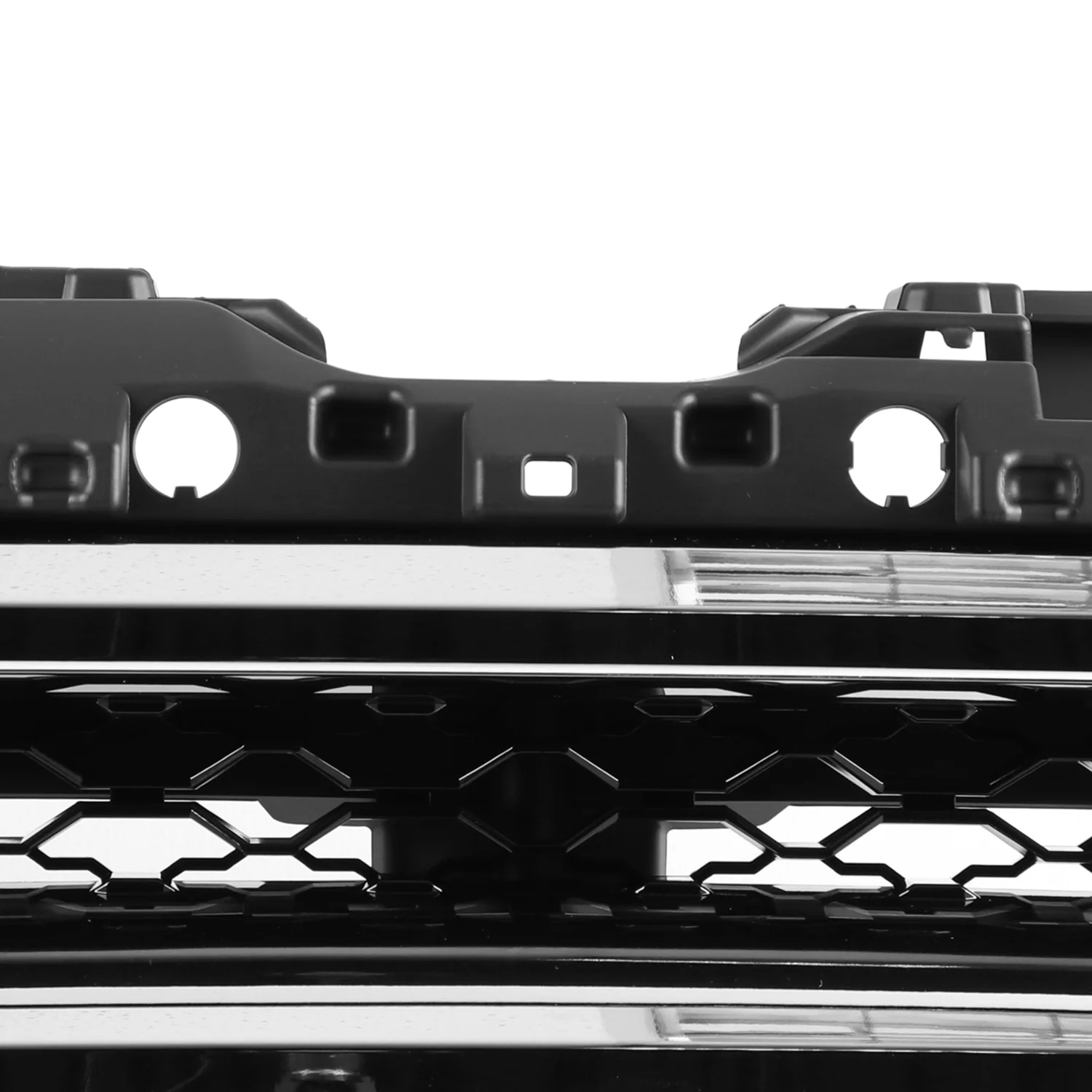 2019-2020 Dodge RAM 1500 Glossy Black ABS Chrome Trim Rebel Style Mesh Grille - Image 3