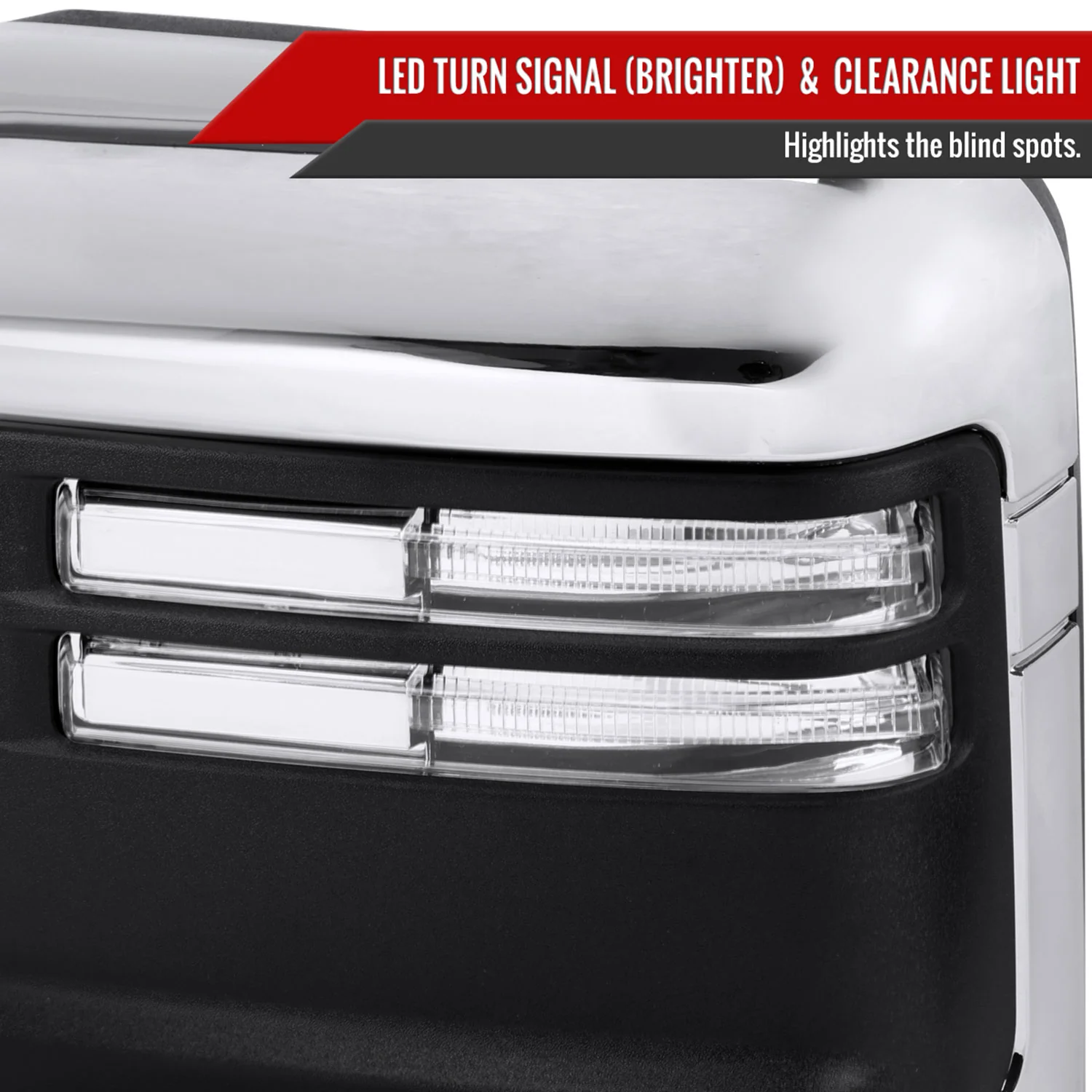 2019-2023 Chevy Silverado 1500 Heated Chrome Towing Mirrors & Turn Signal - Image 5