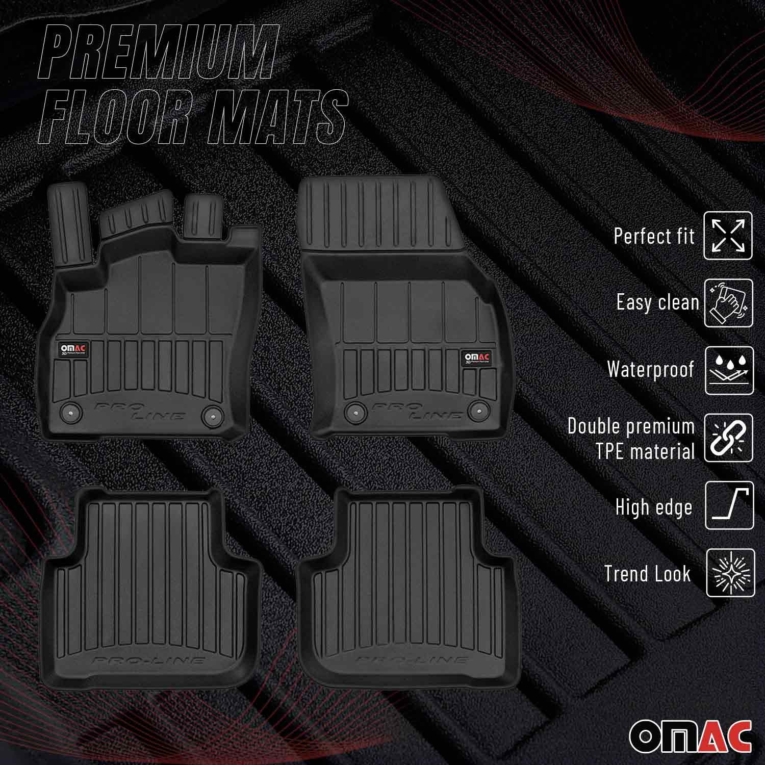 2019-2024 Audi Q3 Premium Floor Mats Liners Full Set All Weather Heavy Duty - Image 2