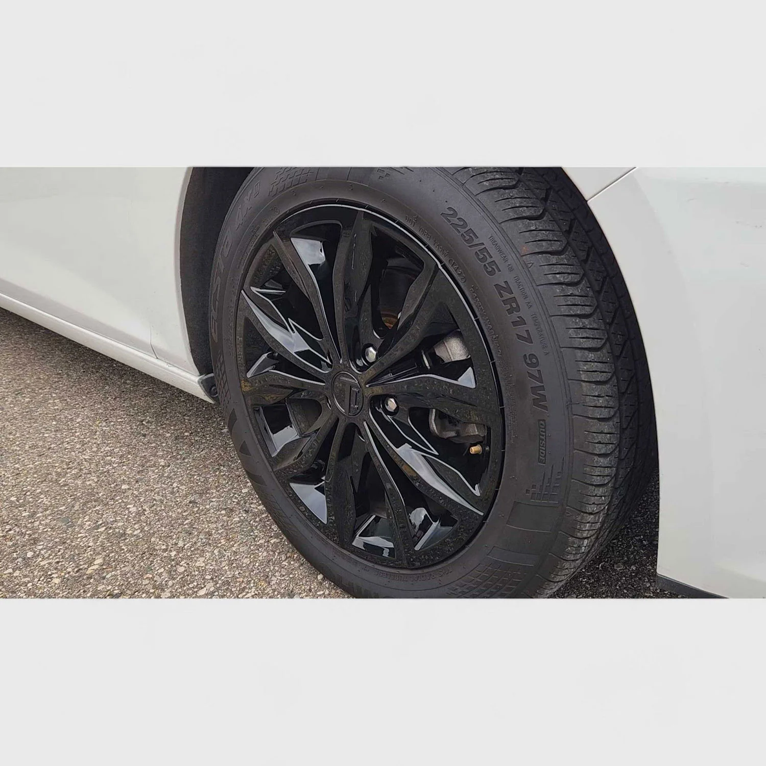 2019-2024 Chevrolet Malibu Wheel Cover Hubcaps Set Gloss Black 8Pcs ABS Plastic - Image 6