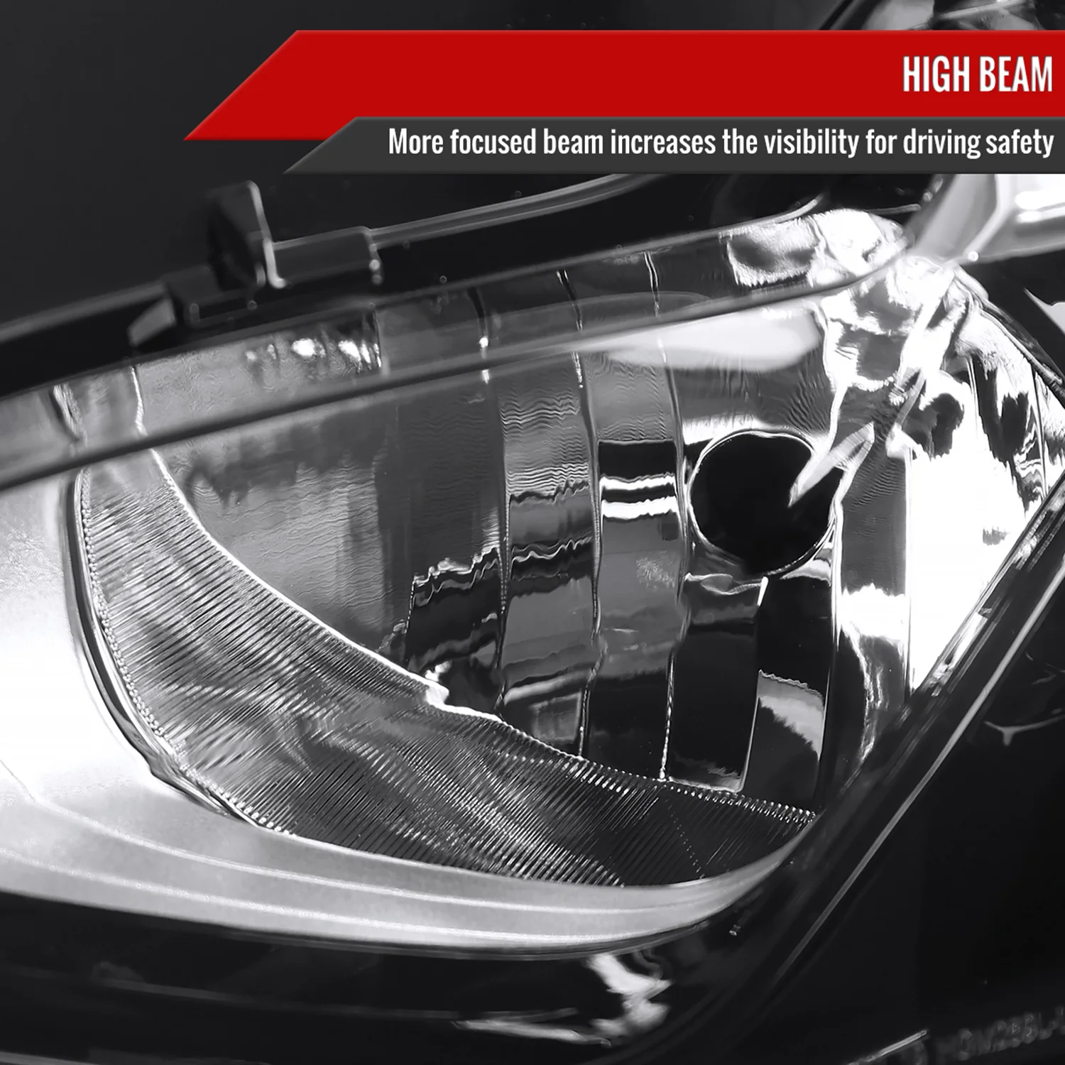 2019-2024 Chevy Malibu Factory Style Projector Headlights Glossy Black/Clear - Image 4