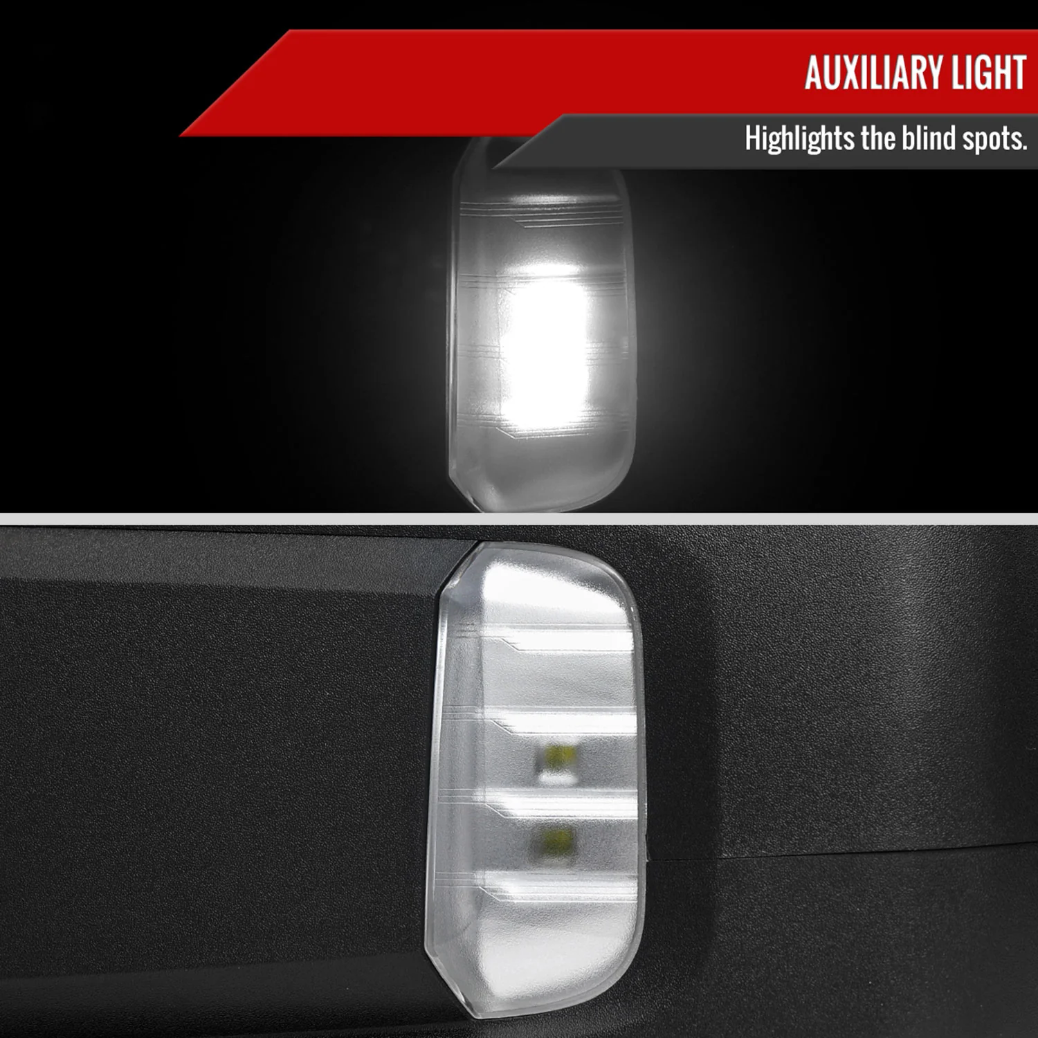 2019-2024 Chevy Silverado 1500 Black Manual Fold & Heated Side Mirror Driver - Image 3