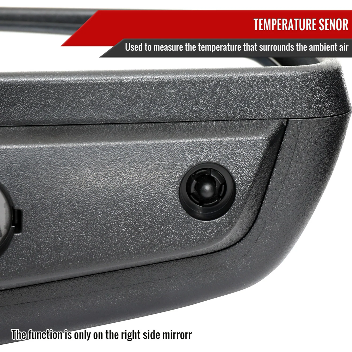 2019-2024 Chevy Silverado 1500 Chrome Manual Fold&Heated Side Mirror Passenger - Image 6