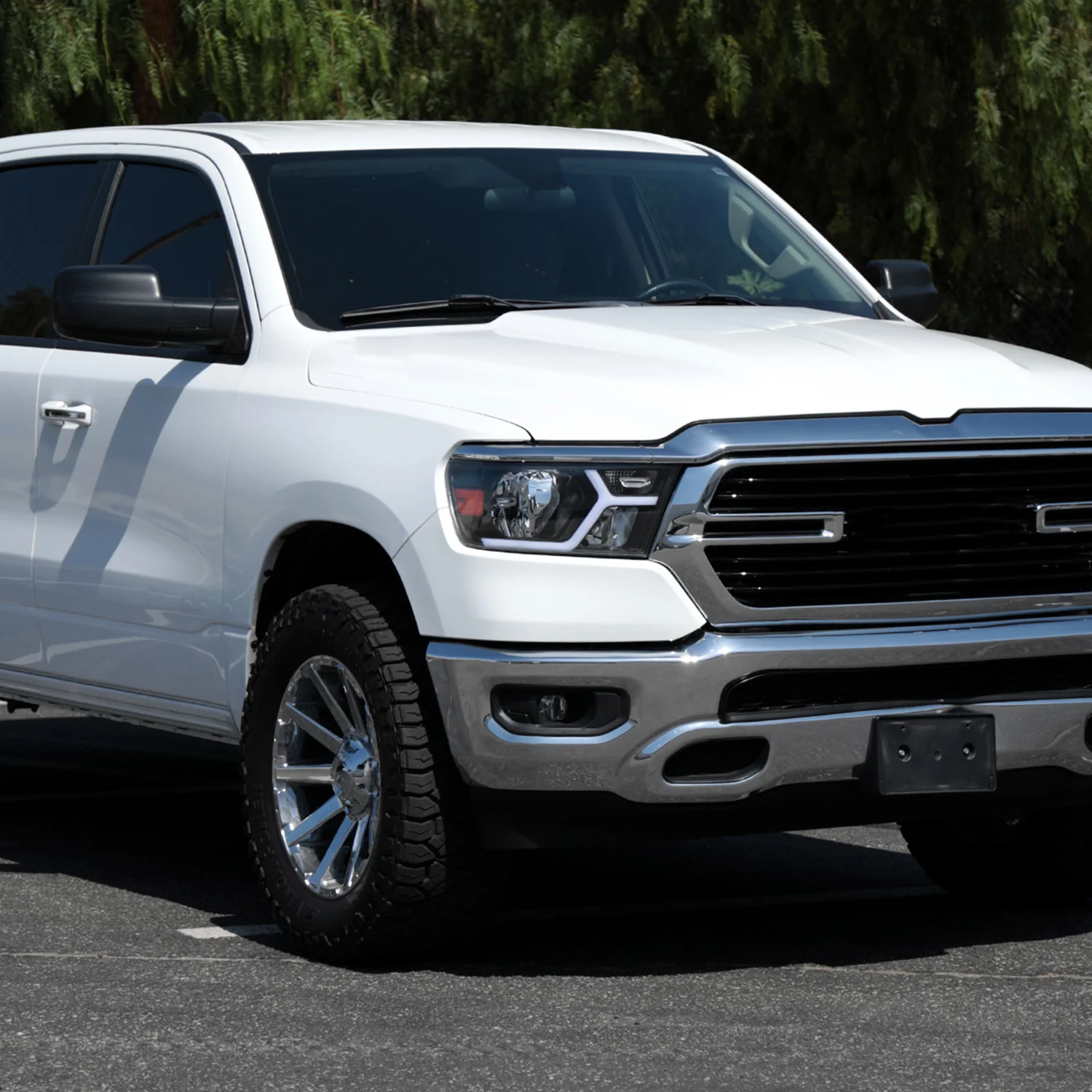 2019-2024 Dodge RAM 1500 Animated LED Bar Factory Headlights Matt Black/Clear - Image 9
