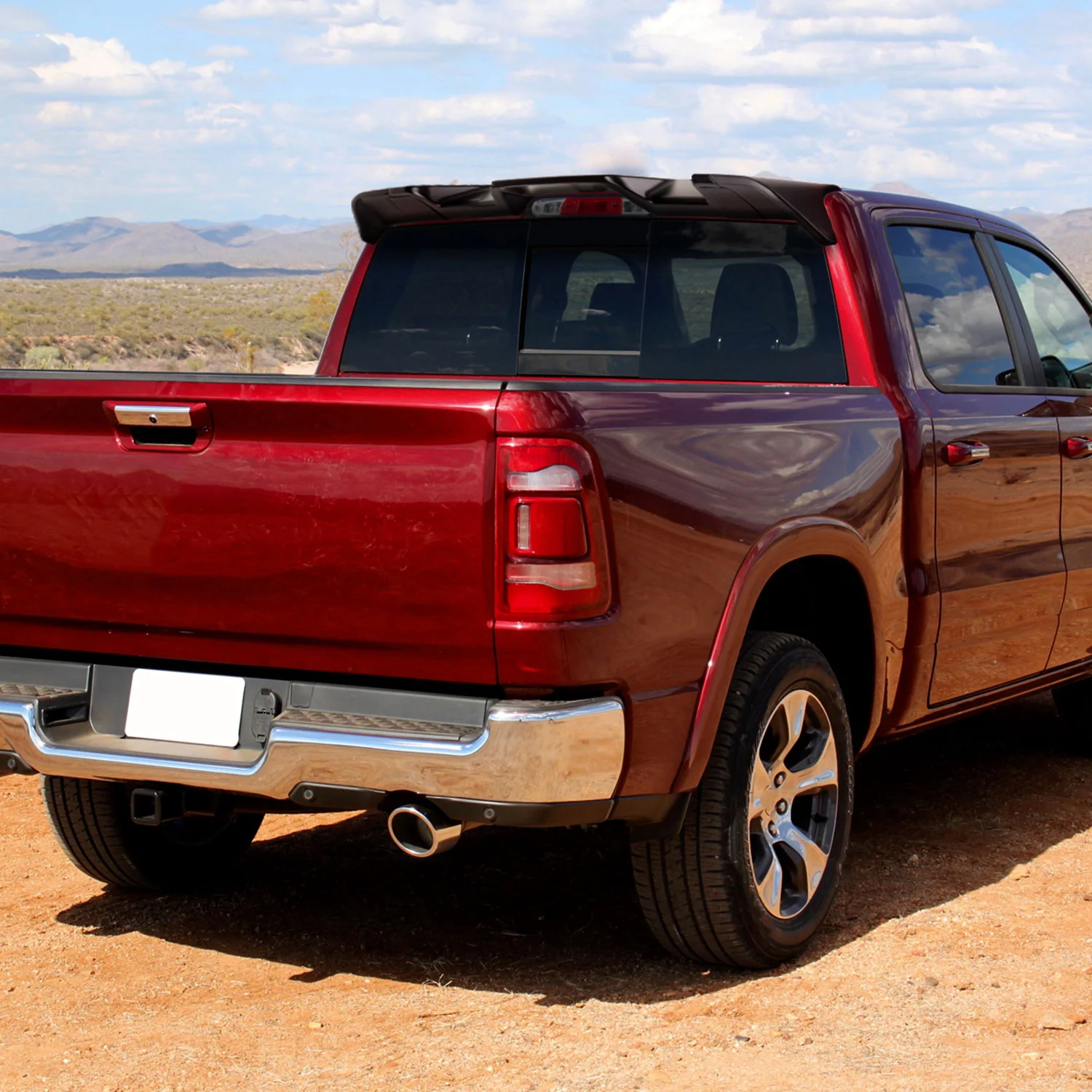 2019-2024 Dodge RAM 1500 Rear Roof Matte Black Truck Spoiler Wing Kit - Image 10