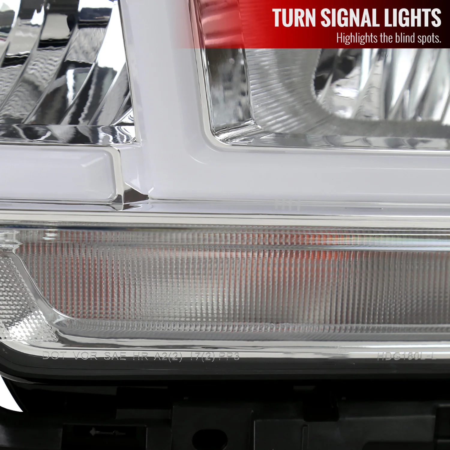 2019-2024 Dodge RAM 2500/3500/4500/5500 LED Bar Factory Headlights Chrome - Image 6