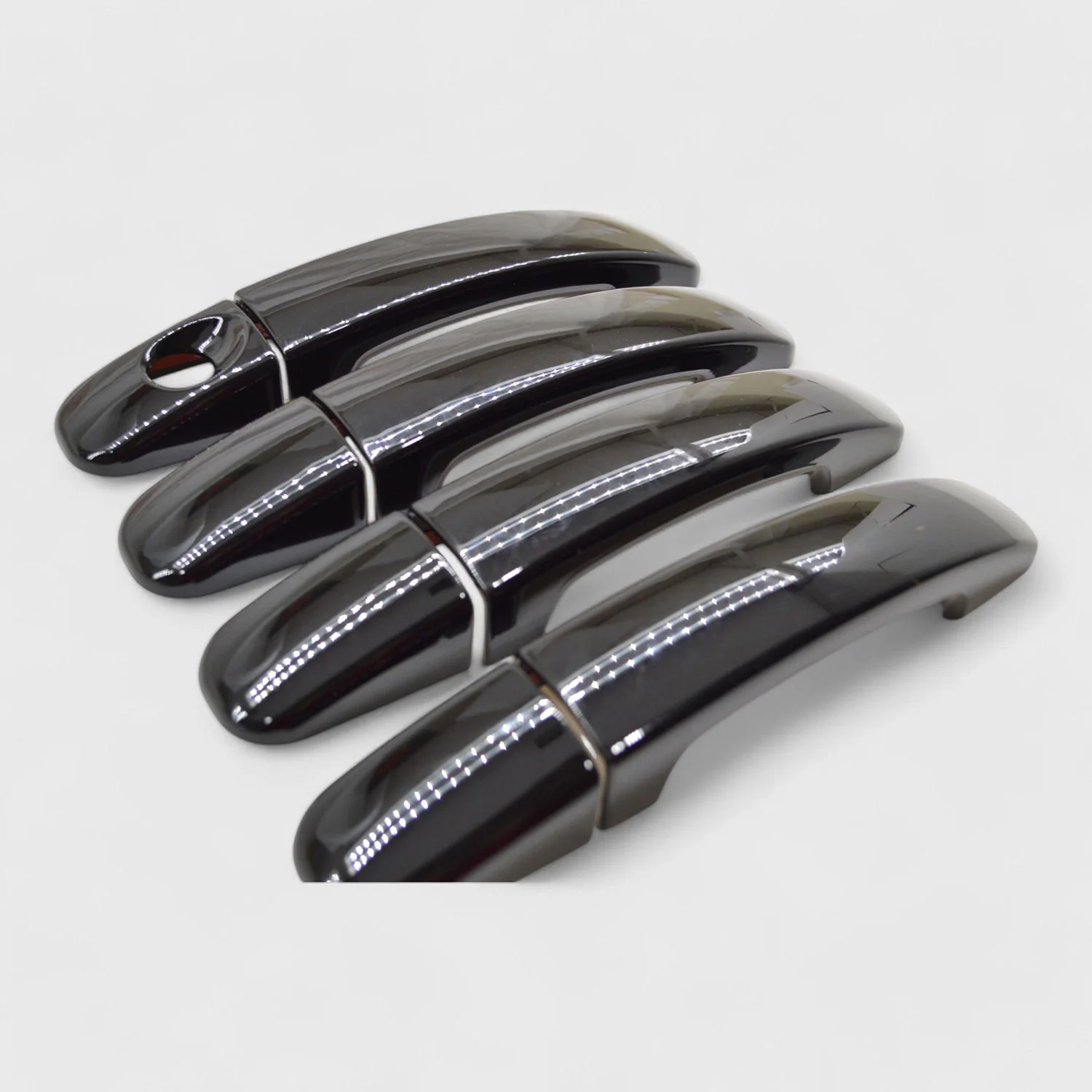 2019-2024 Ford Ranger Door Handle Cover Gloss Black 8Pcs ABS Plastic - Image 2