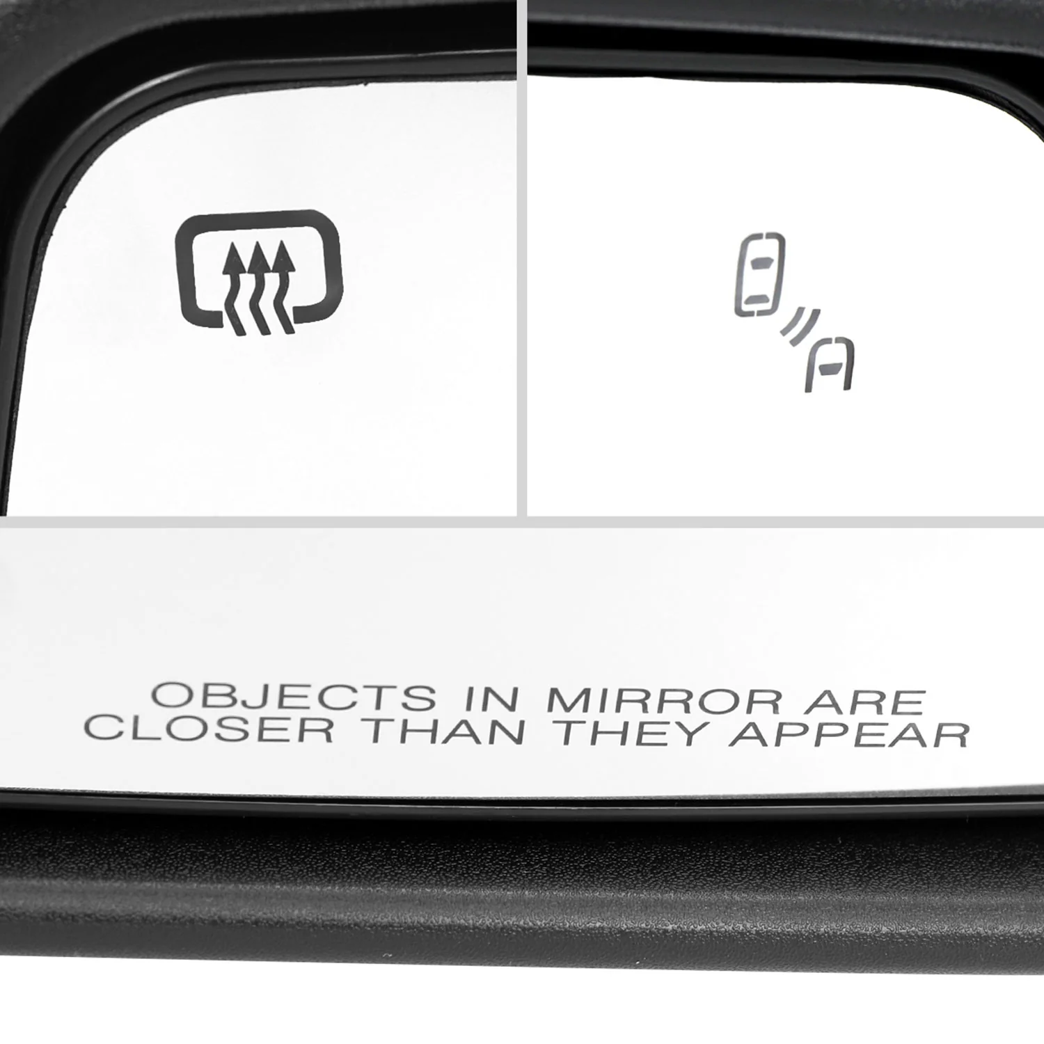 2019-2024 GMC Sierra 1500 Black Manual Fold & Heated Side Mirror Passenger - Image 5
