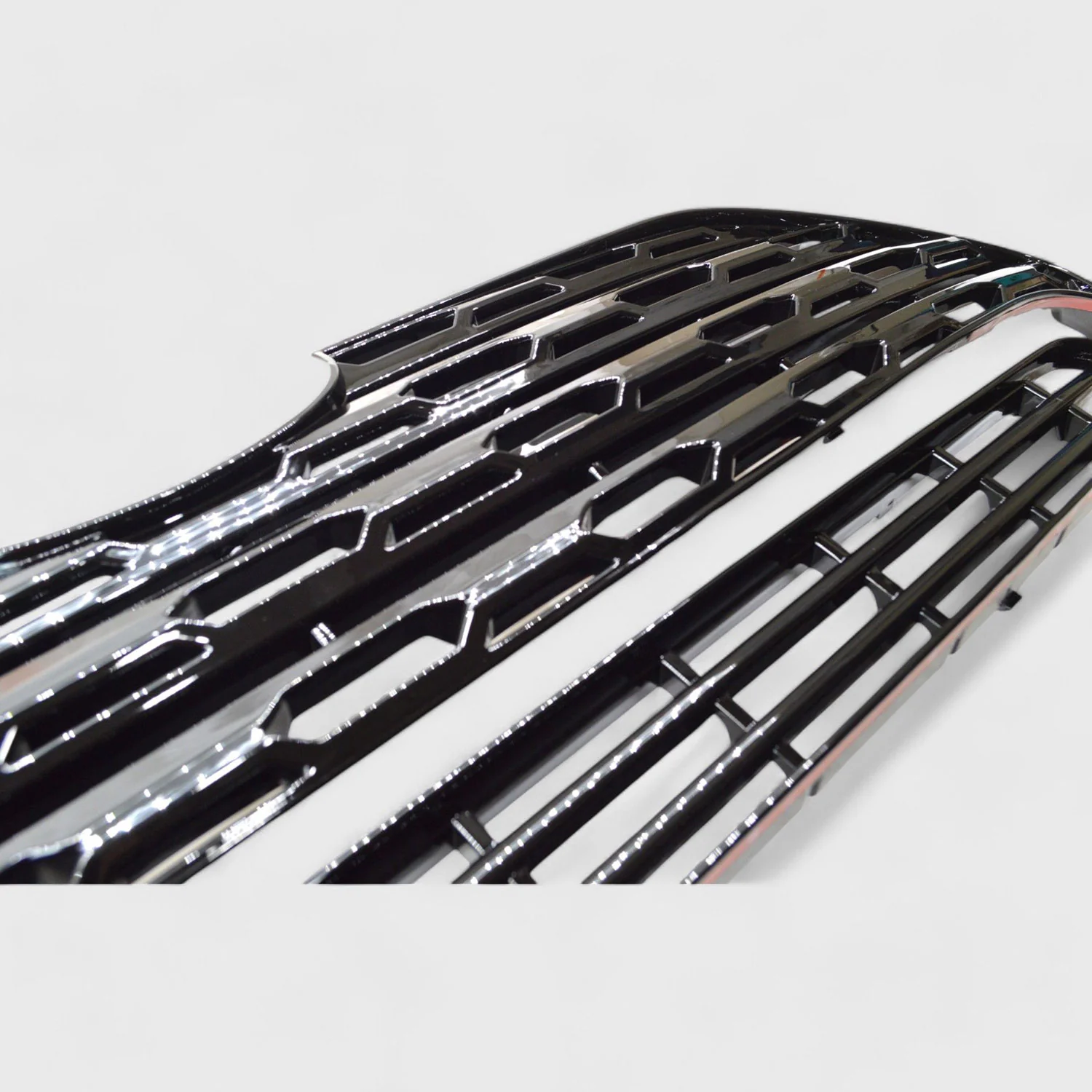 2019-2024 Toyota RAV4 Grille Overlay Gloss Black 2Pcs ABS Plastic - Image 2