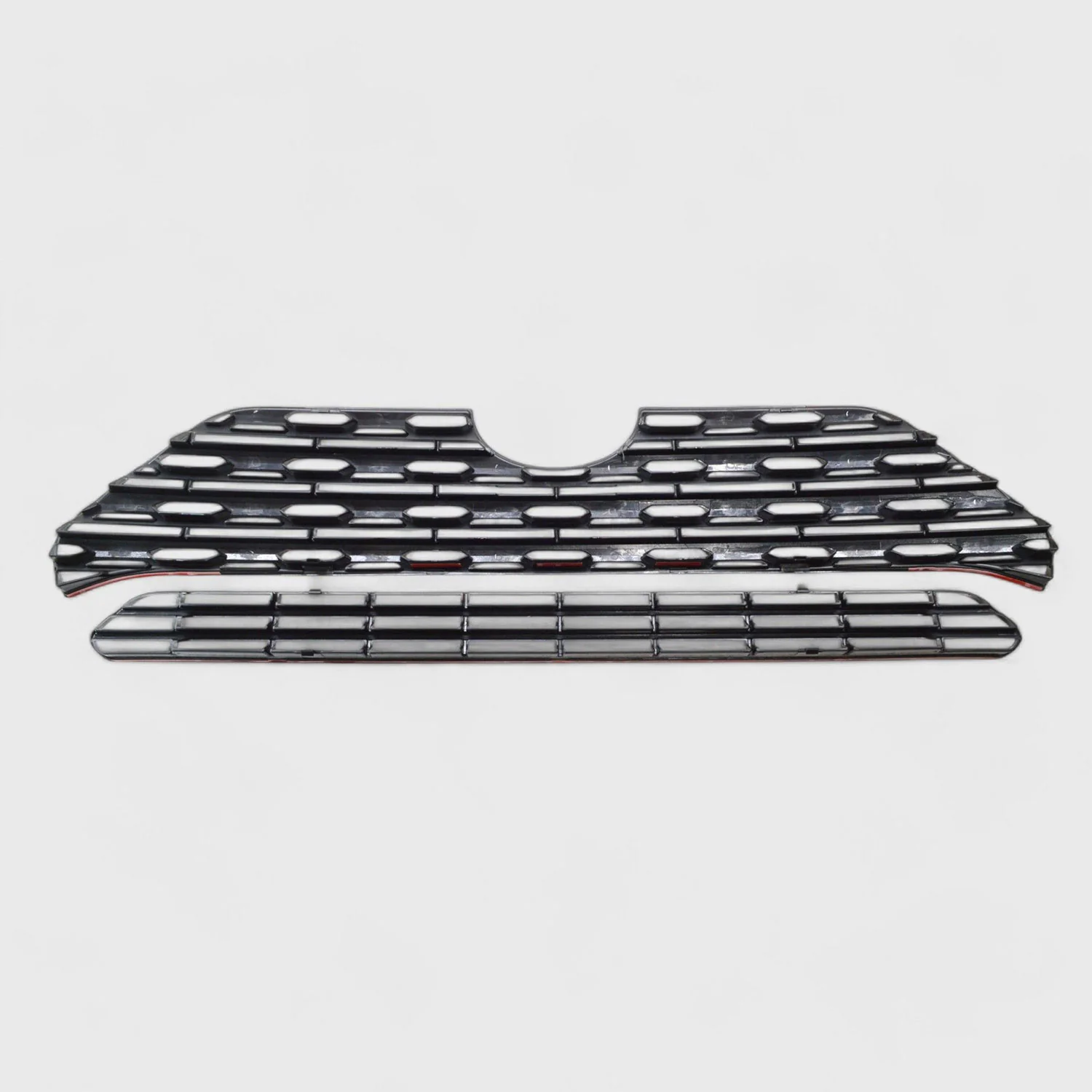 2019-2024 Toyota RAV4 Grille Overlay Gloss Black 2Pcs ABS Plastic - Image 3