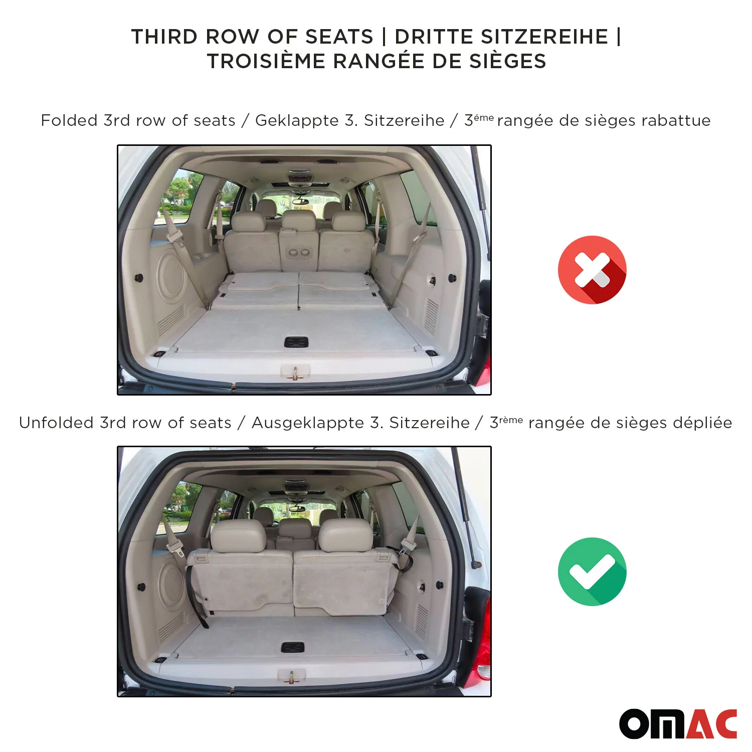 2019-2026 BMW X7 G07 Premium Cargo Liner Trunk Mat All Weather Heavy Duty Black - Image 3