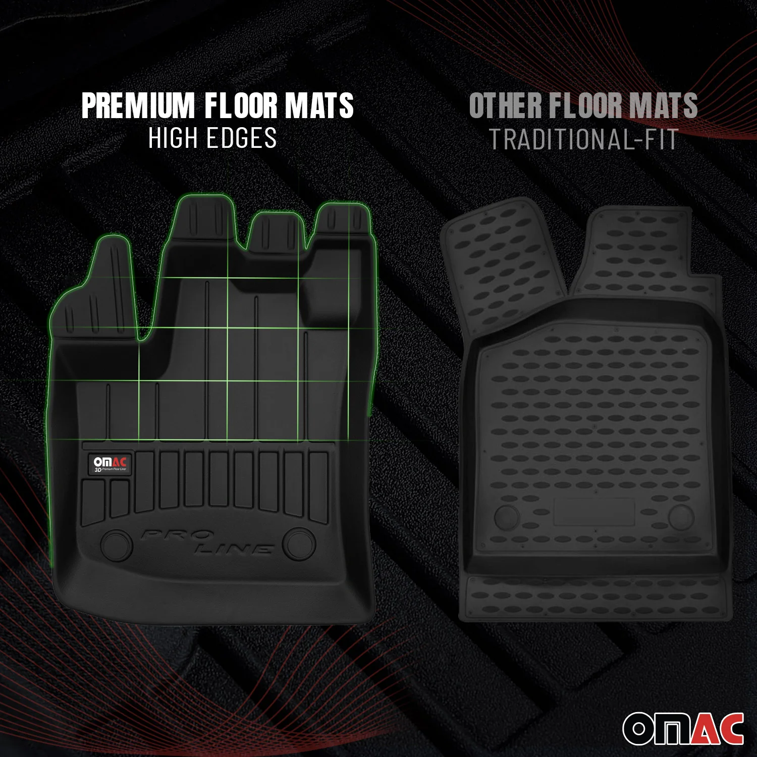 2019-2024 Jaguar I-Pace Premium Floor Mats Liners Full Set All Weather Heavy Duty - Image 3
