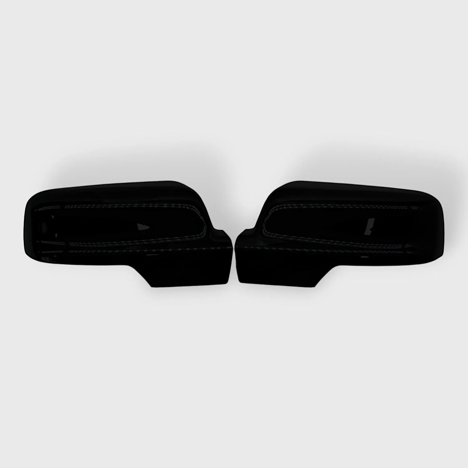 2019-2025 RAM RAM 1500 Mirror Cover Caps Gloss Black 2Pcs ABS Plastic