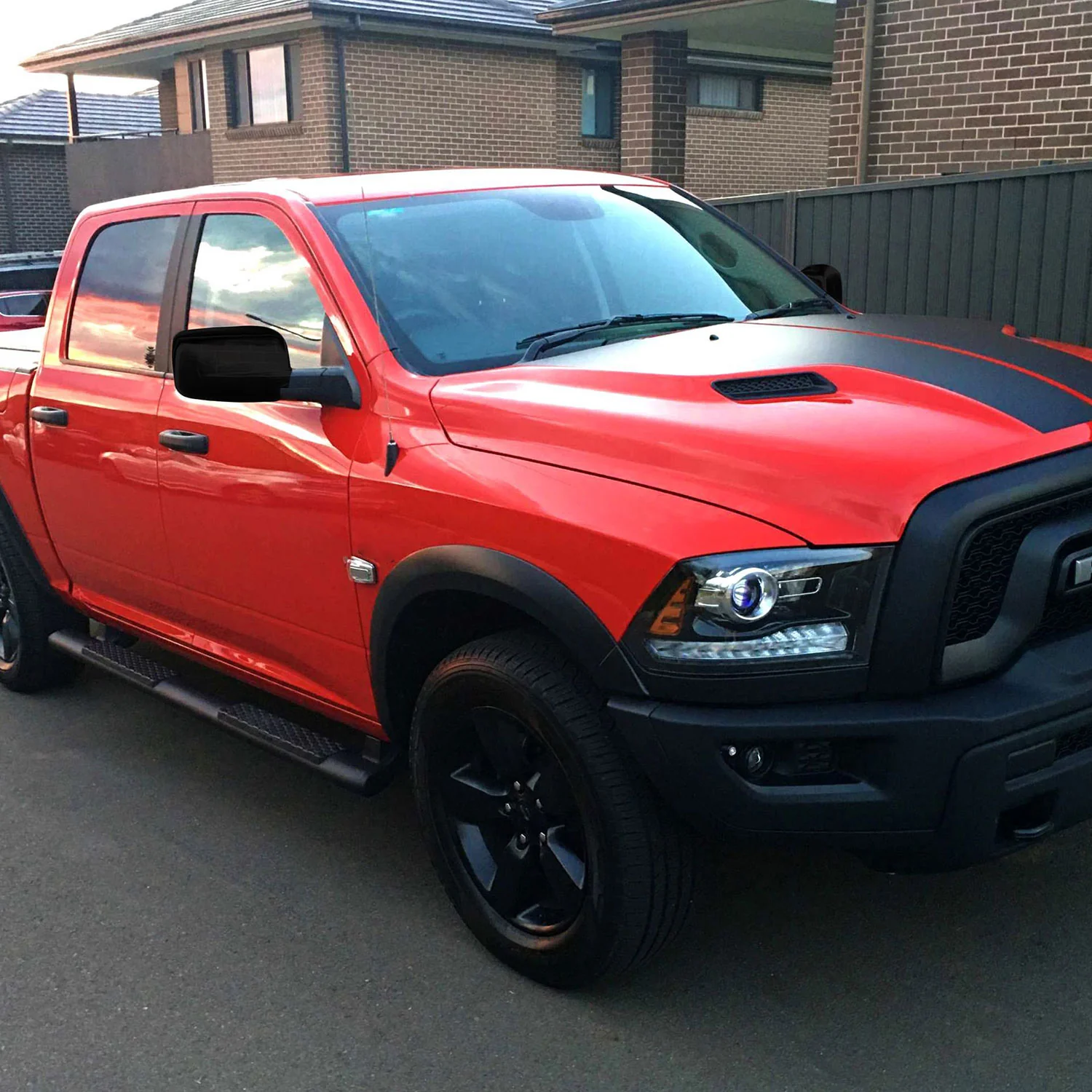 2019-2025 RAM RAM 1500 Mirror Cover Caps Gloss Black 2Pcs ABS Plastic - Image 4