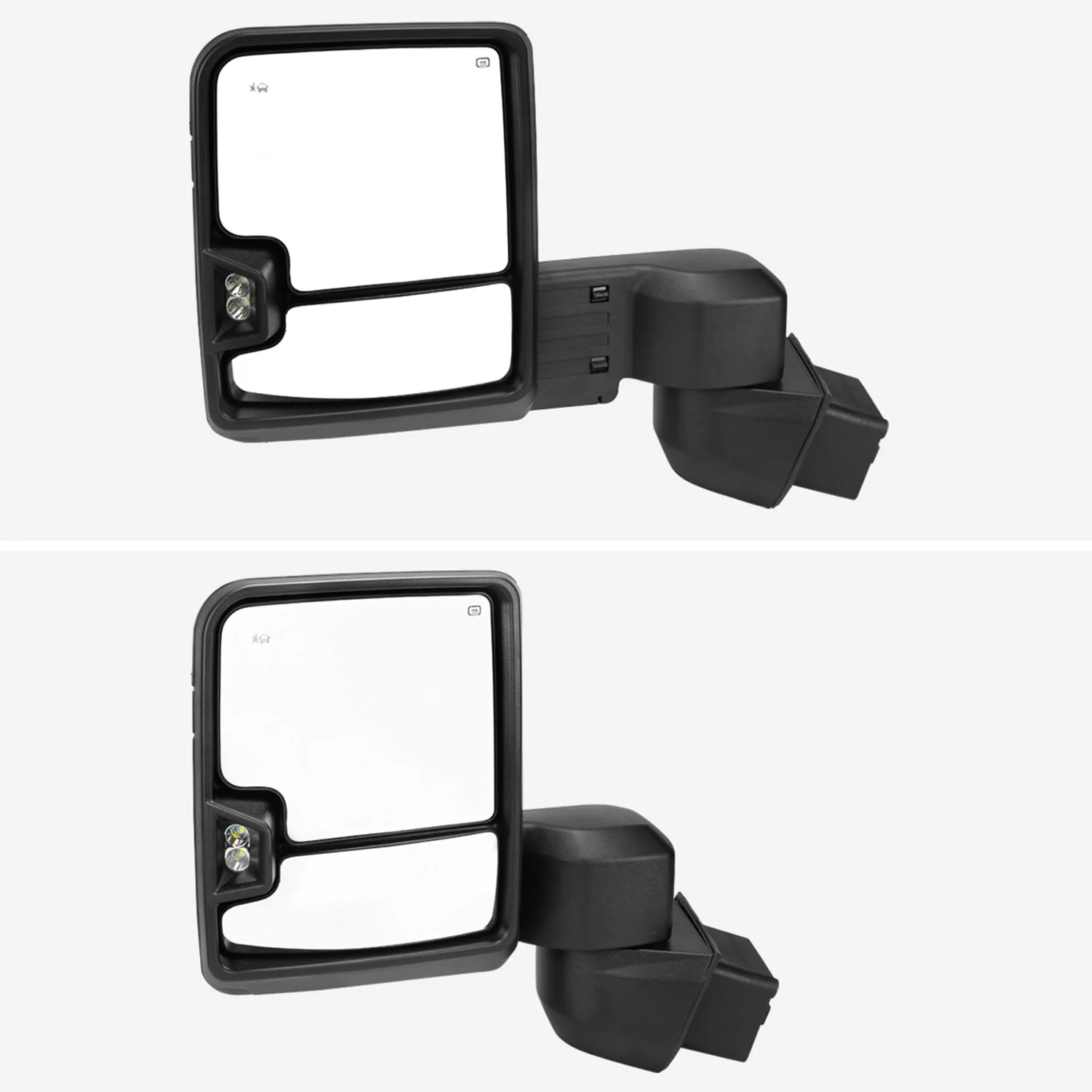 2020-2024 Chevy Silverado /Sierra 2500HD/3500HD Heated Towing Mirrors Smoke - Image 3