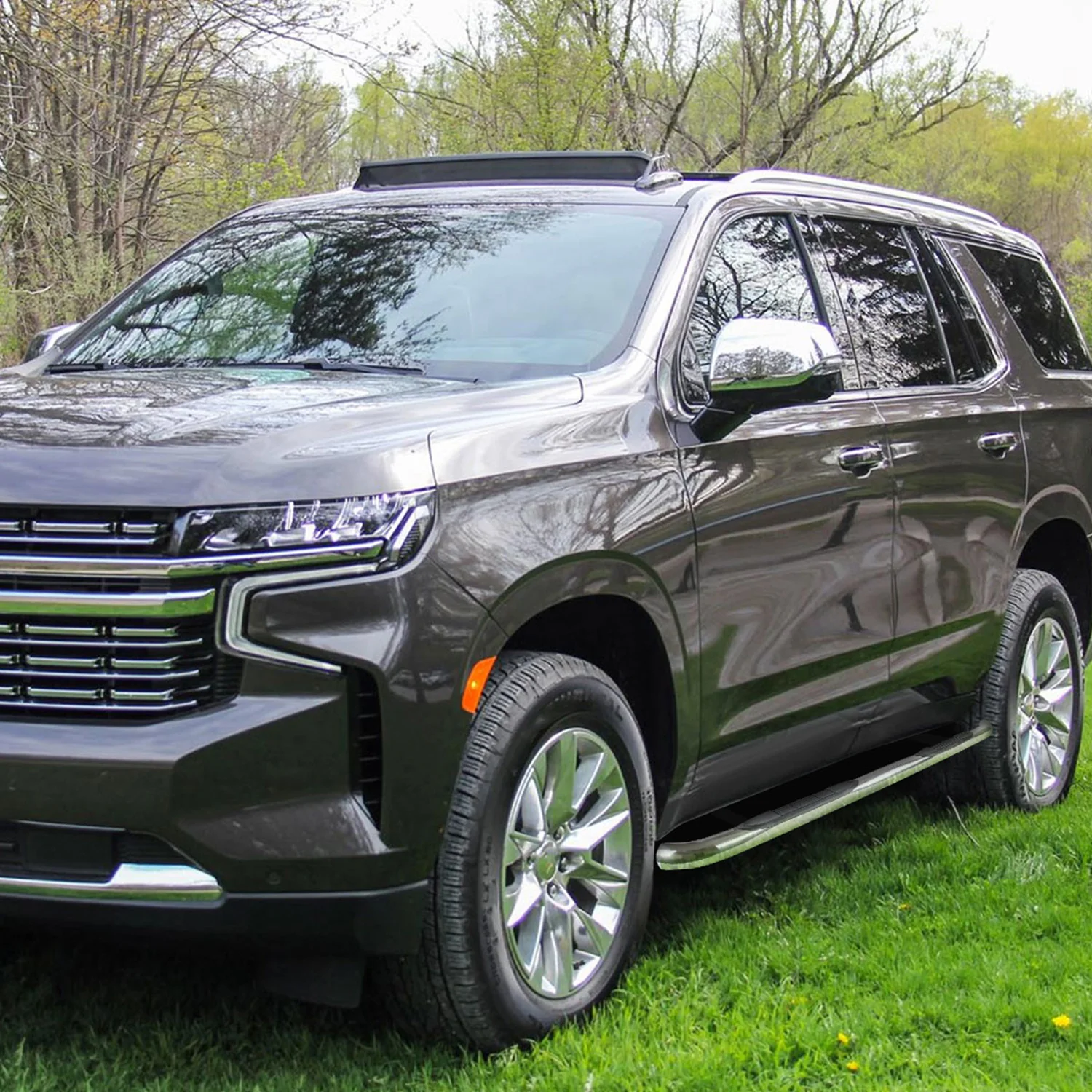 2021-2022 Chevy Tahoe/GMC Yukon Chrome 3" Side Step Nerf Bars Running Boards - Image 10