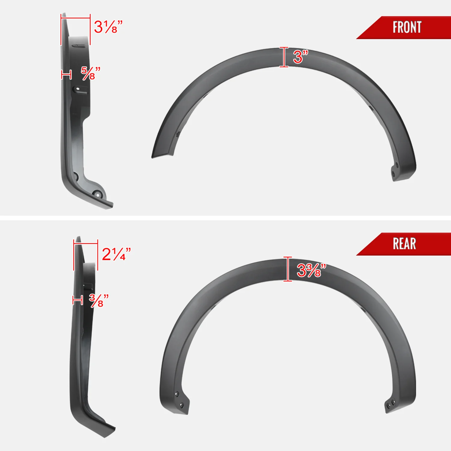 2021-2024 Ford F-150 Factory Style Fender Flares Wheel Protector - Image 3