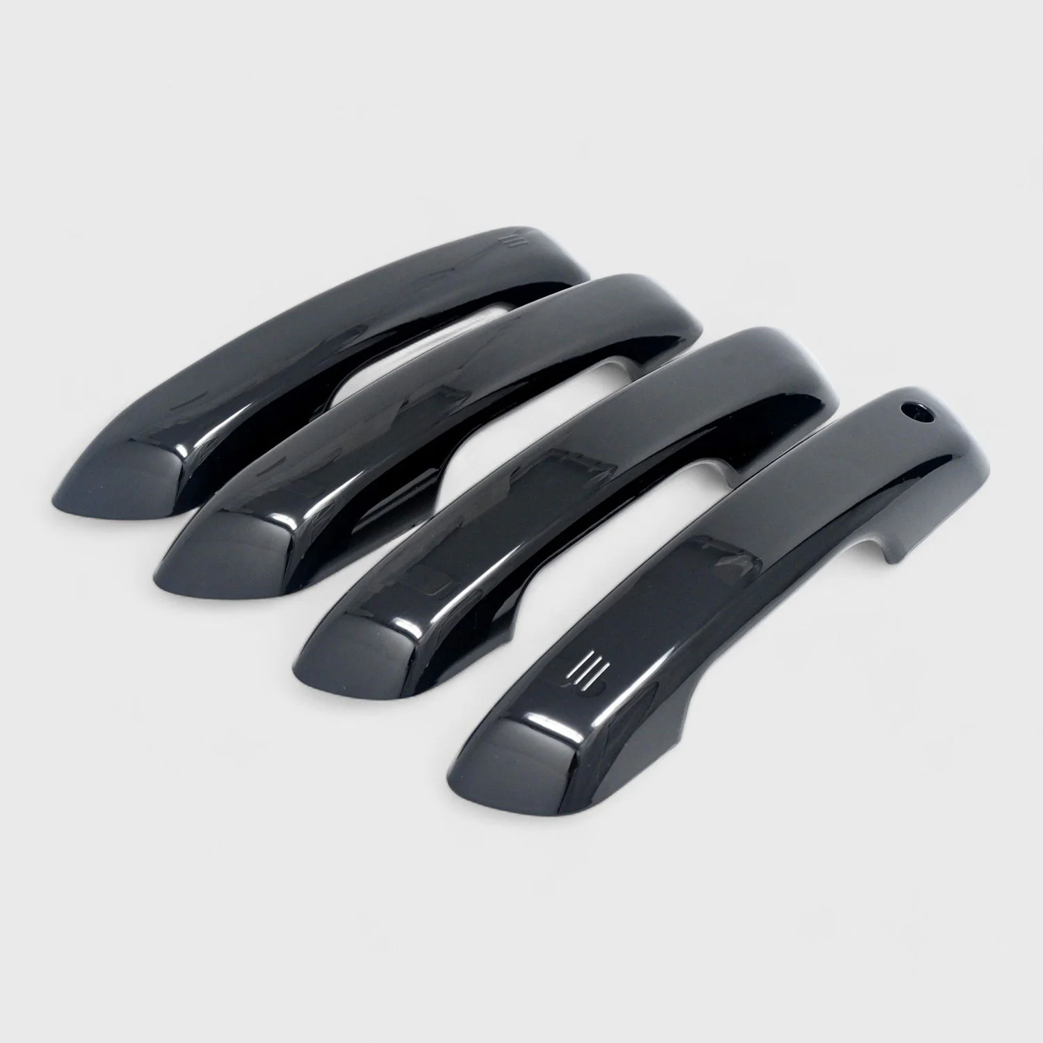 2021-2025 Jeep Grand Cherokee L Door Handle Cover Gloss Black 4Pcs ABS Plastic - Image 2