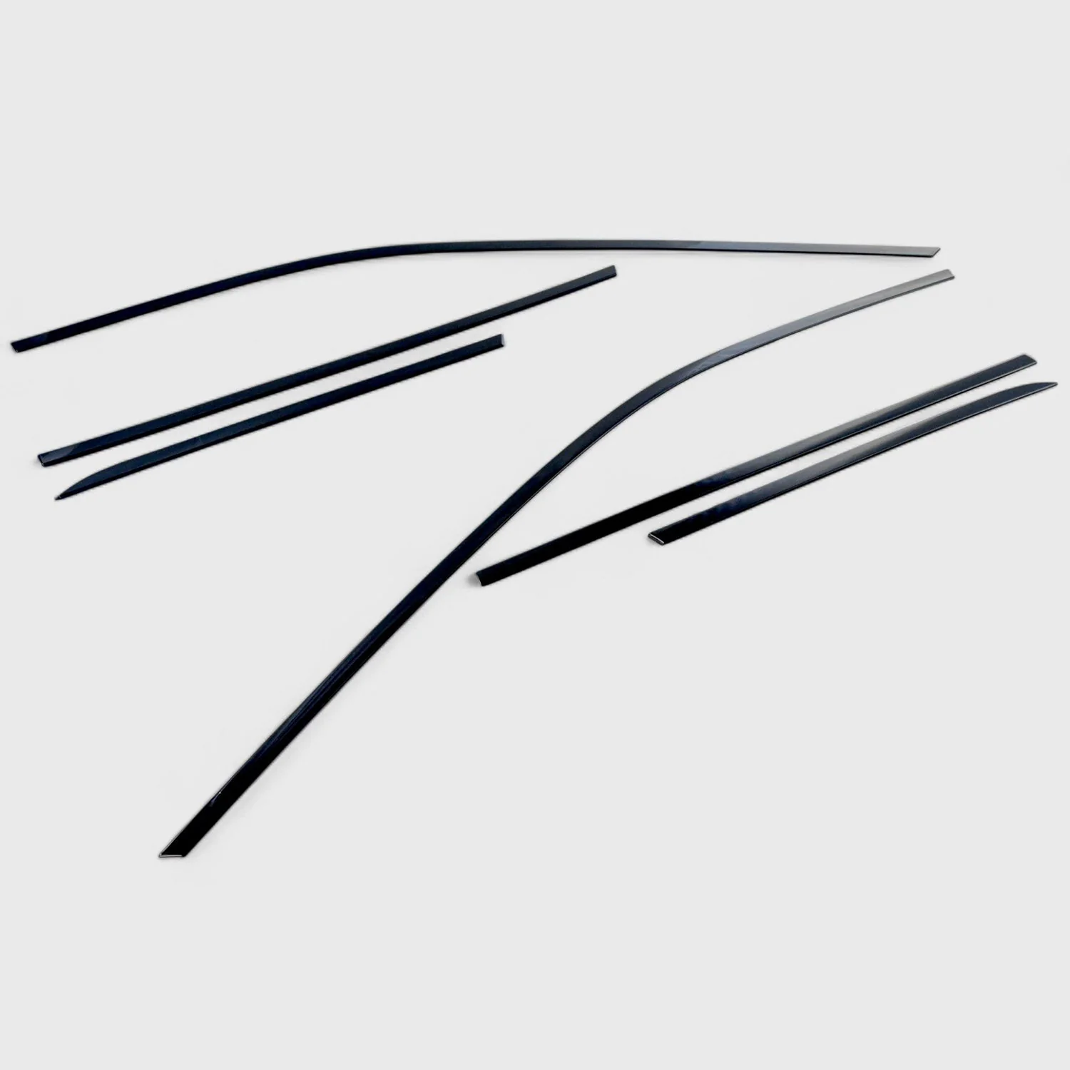 2021-2025 Nissan Rogue Window Trim Set Gloss Black 6Pcs ABS Plastic - Image 2