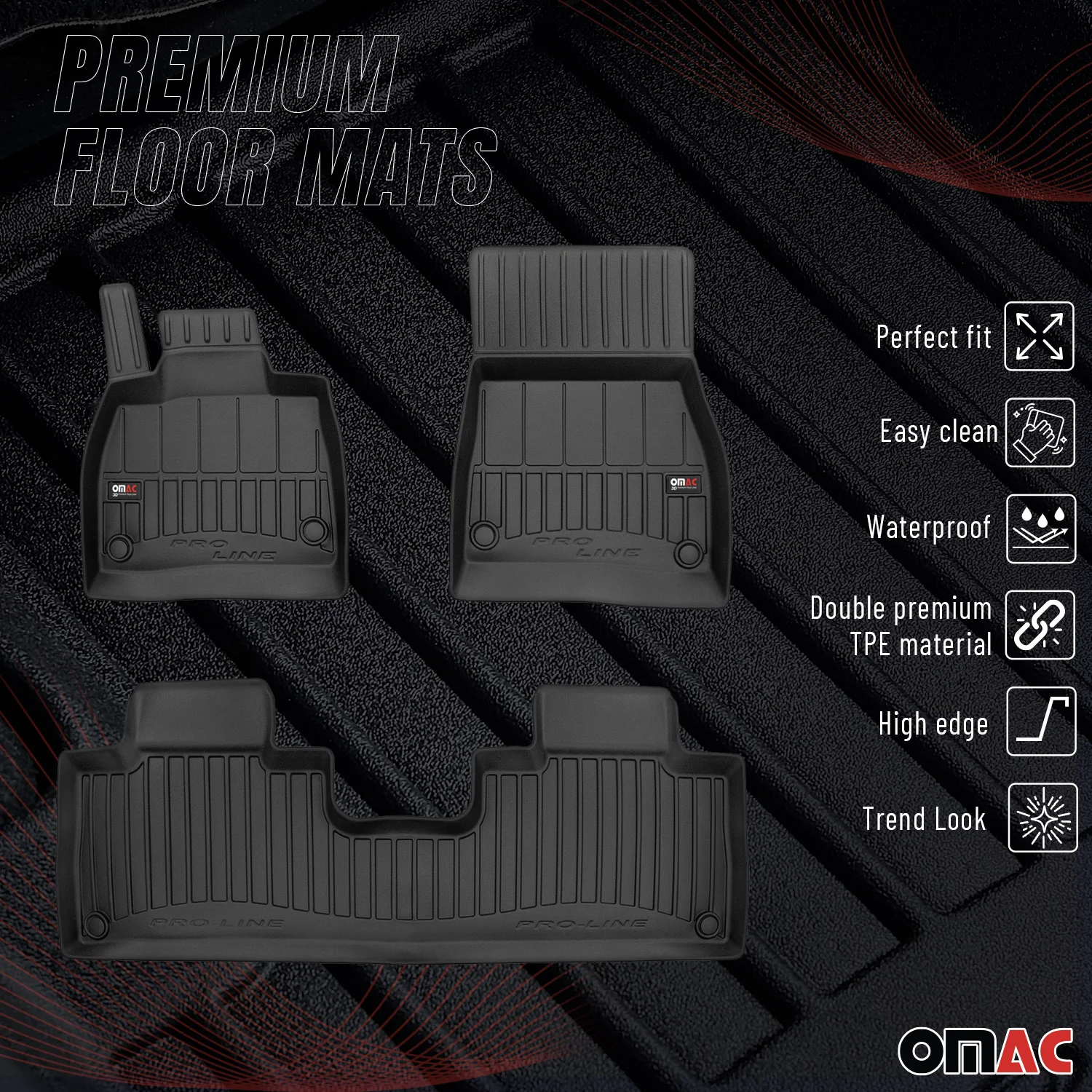 2023-2026 Mercedes EQS SUV X296 Premium Floor Mats Liners Full Set All Weather Heavy Duty - Image 2