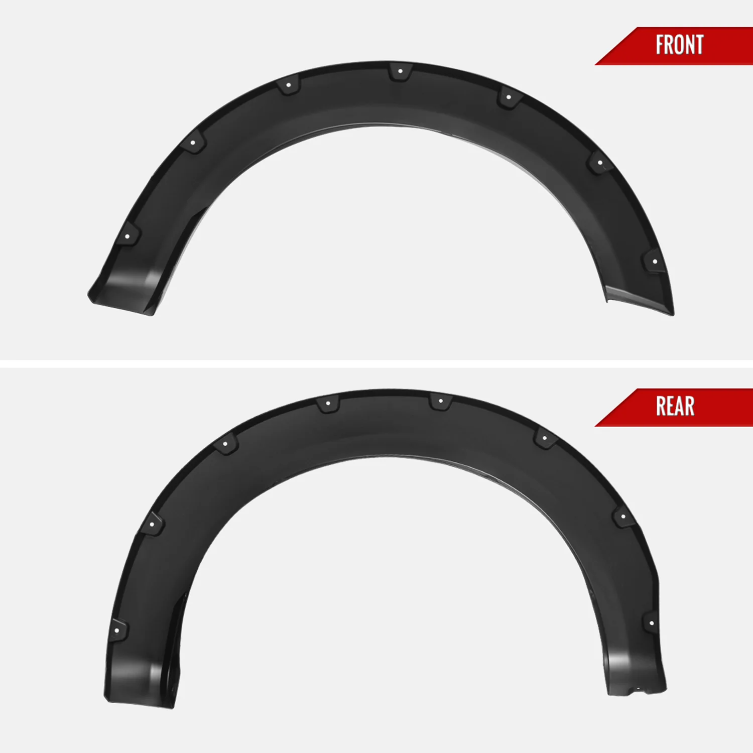 2023-2024 Ford F250 F350 Matte Black Rivet Style Fender Flares Protector - Image 7