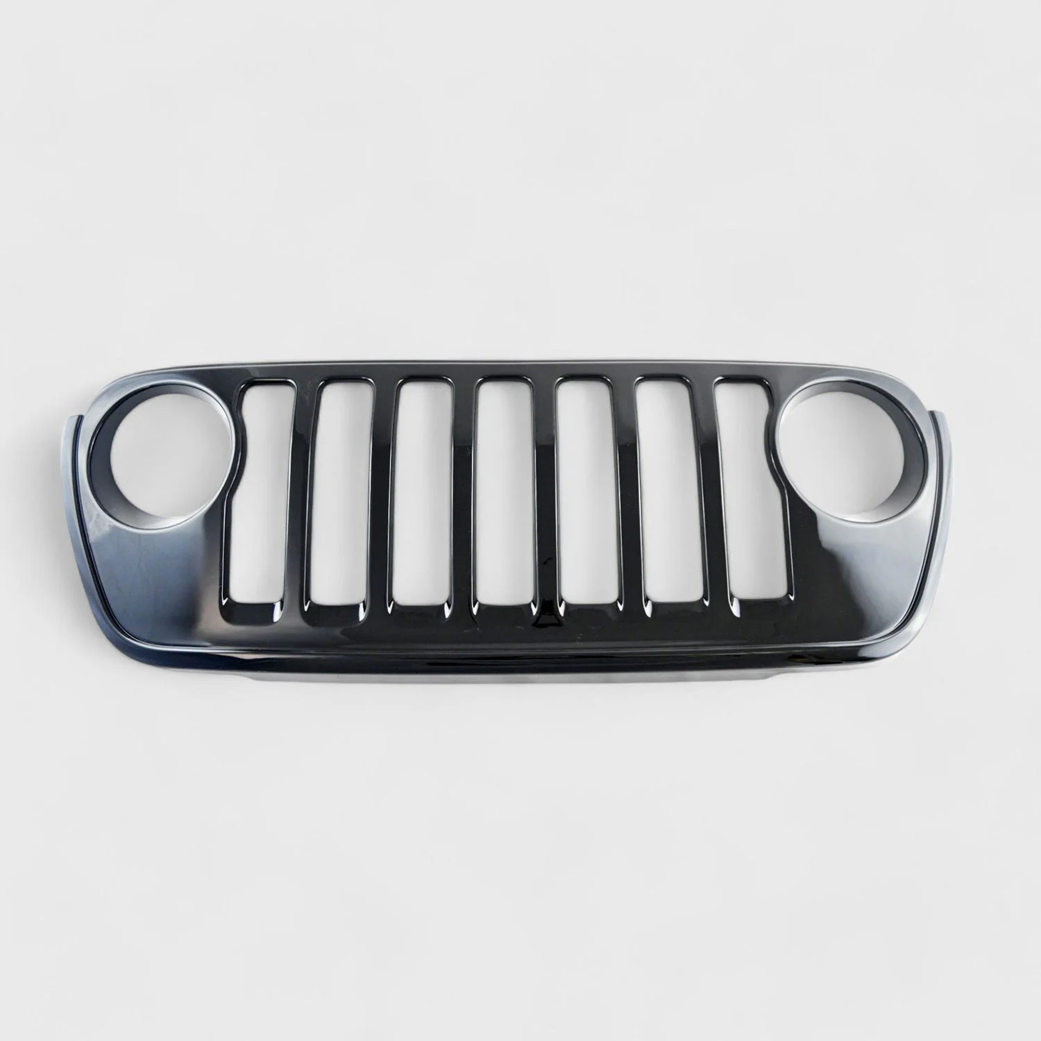 2023-2024 Jeep Gladiator Grille Overlay Gloss Black 1Pcs ABS Plastic