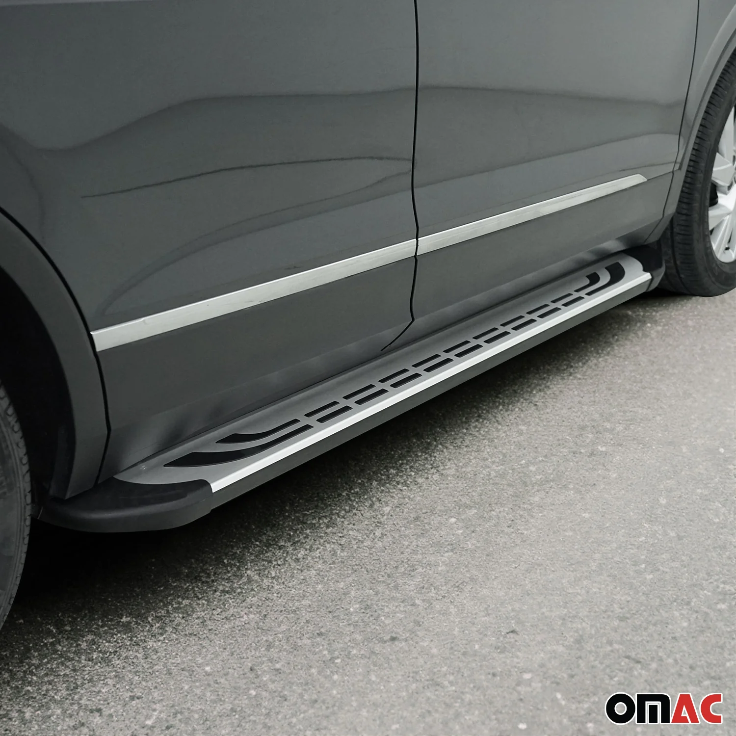 2023-2026 Honda Pilot IV Nerf Bars Side Step Running Boards Black Silver 2x - Image 3