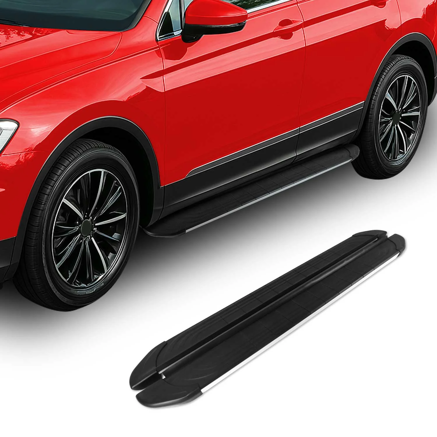 2023-2026 Honda Pilot IV Nerf Bars Side Steps Running Boards Black Silver 2x - Image 2