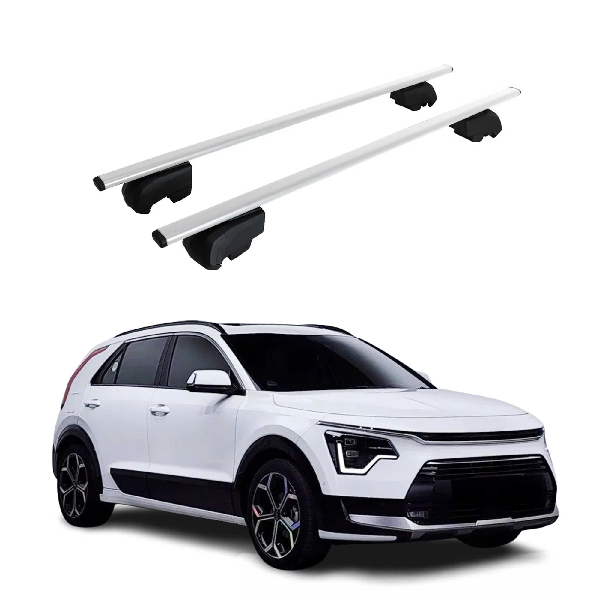 2023-2026 Kia Niro 2.gen Roof Rack Cross Bars Silver