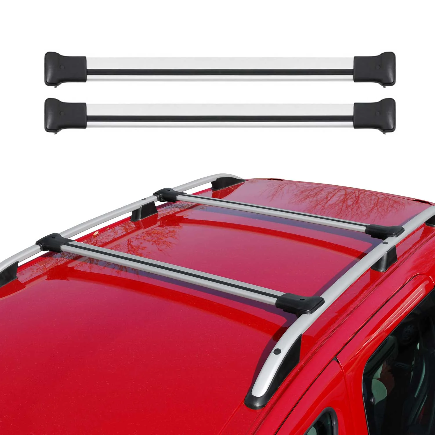 2024-2026 Hyundai Santa Fe Roof Rack Cross Bars Luggage Carrier Gray 2Pcs - Image 2