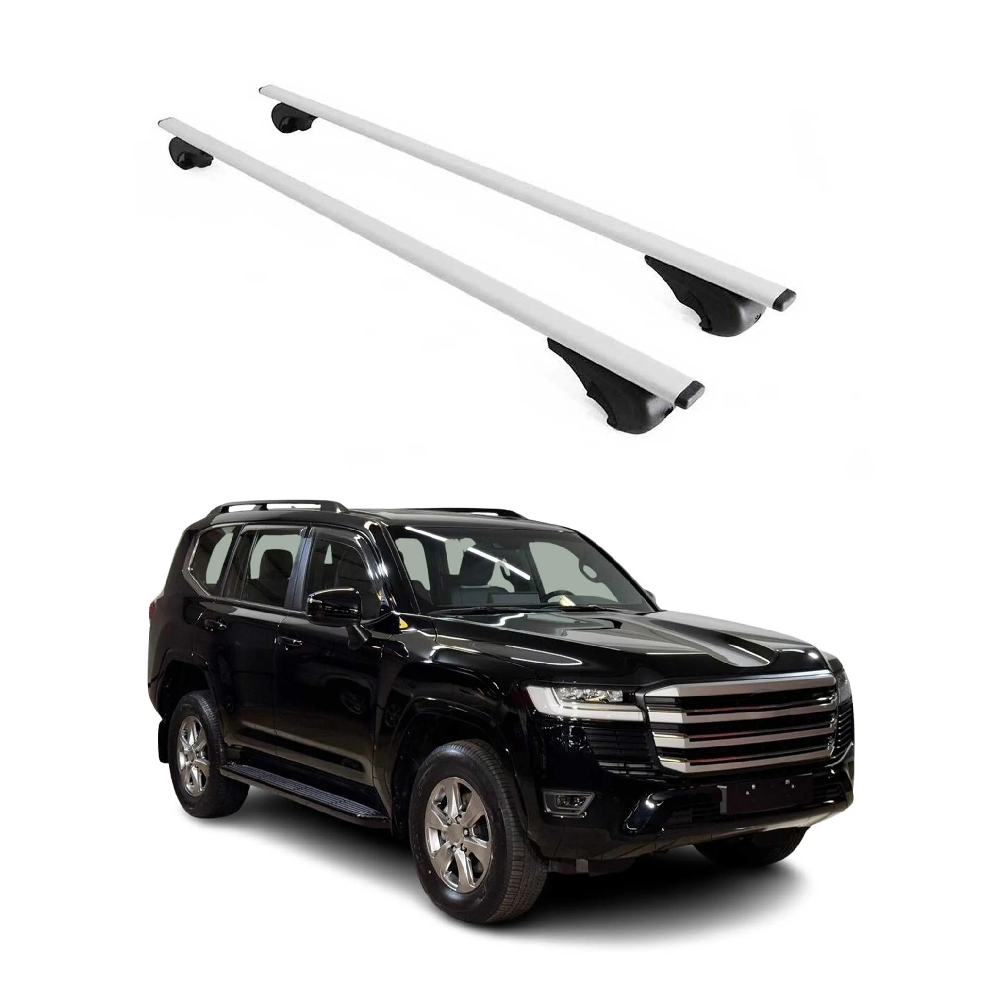 2024-2026 Toyota Land Cruiser J250 Roof Rack Cross Bars Carrier Silver