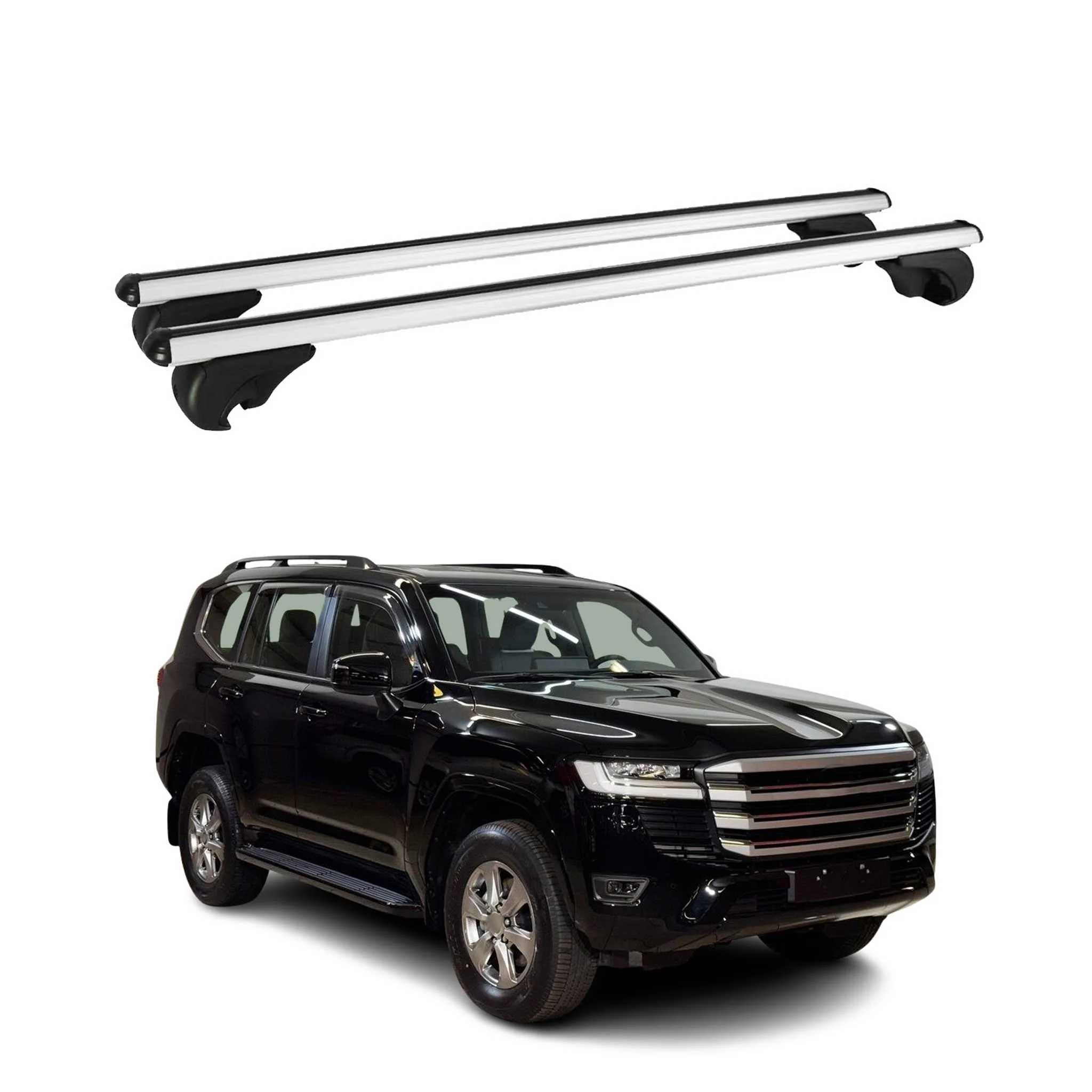 2024-2026 Toyota Land Cruiser J250 Roof Rack Cross Bars Carrier Silver